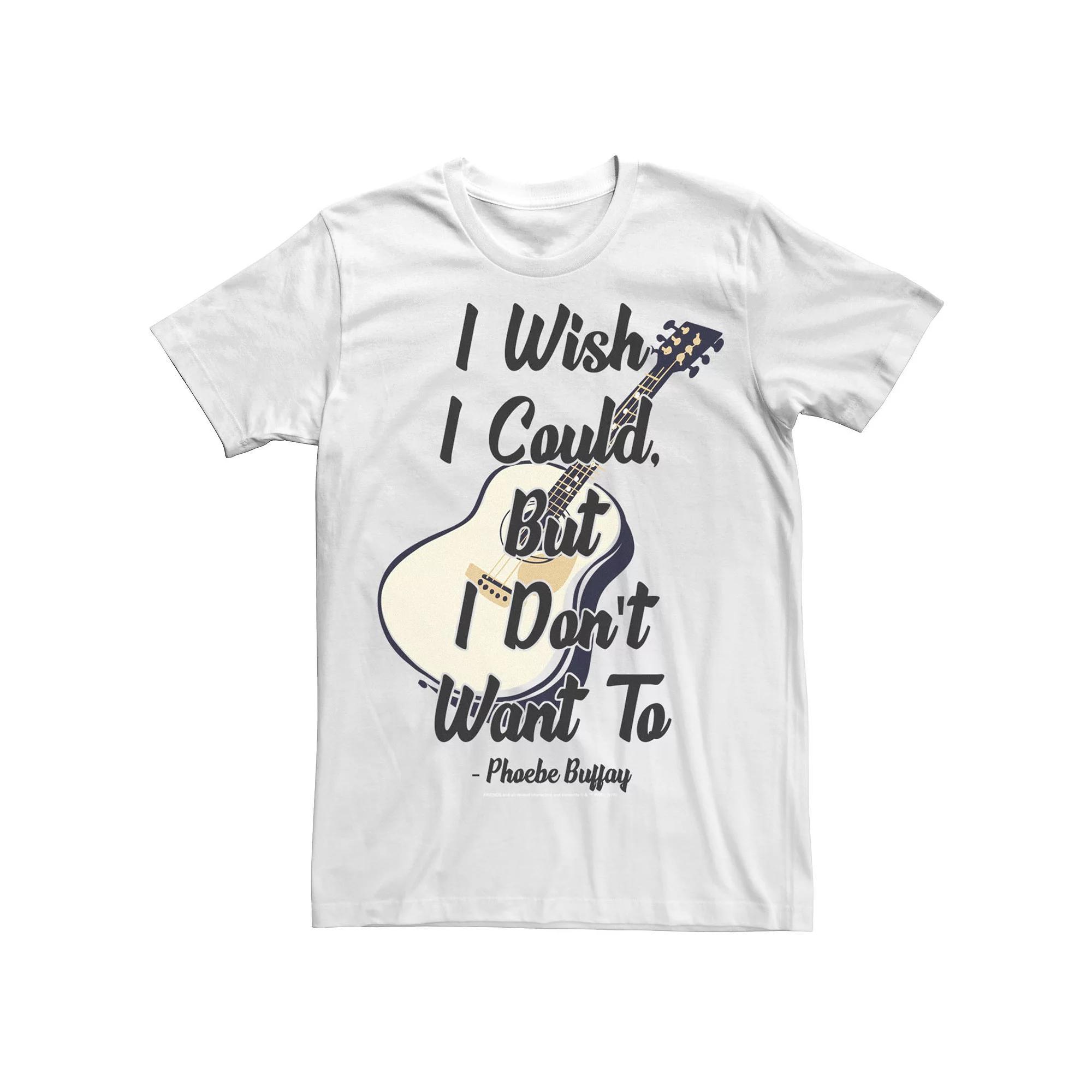 Men's Friends I Wish I Could But I Don't Want To Phoebe Quote Tee, Size: XXL, White Product Image
