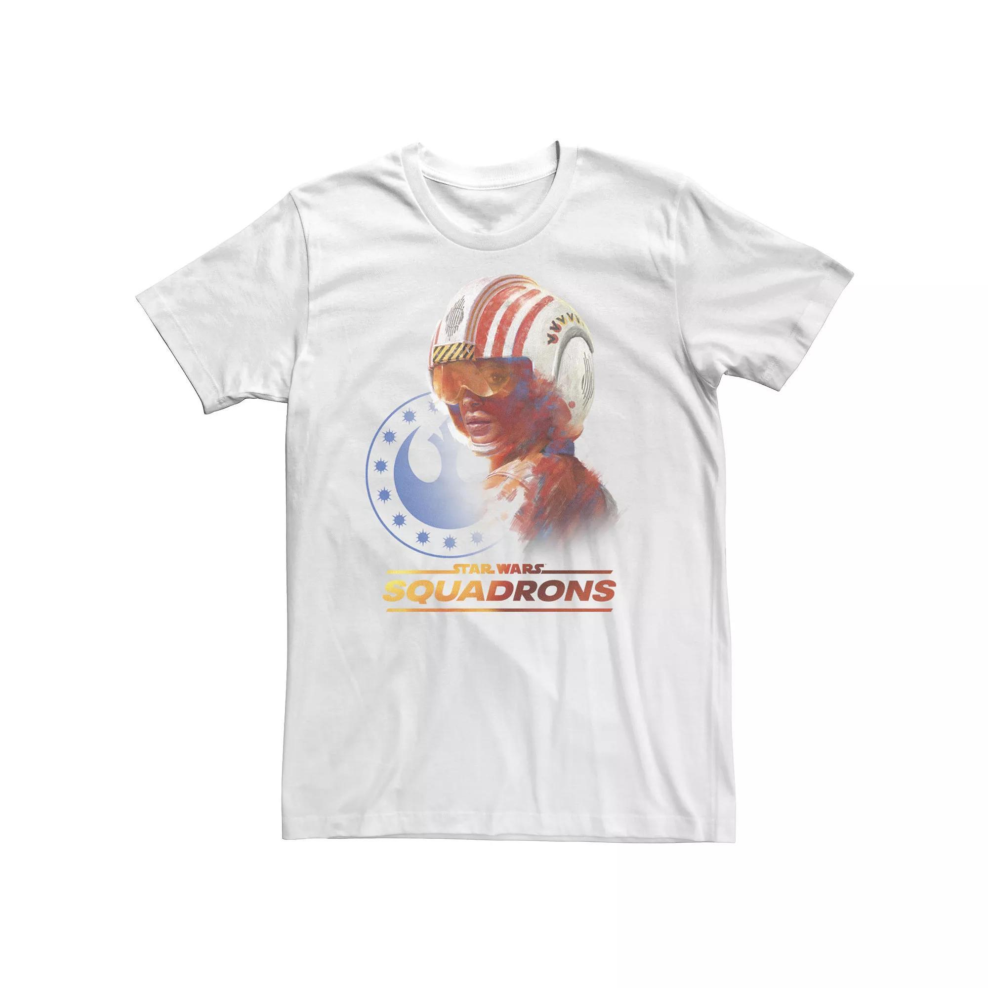 Big & Tall Star Wars: Squadrons Rebel Pilot Logo Tee, Men's, Size: XLT, White Product Image