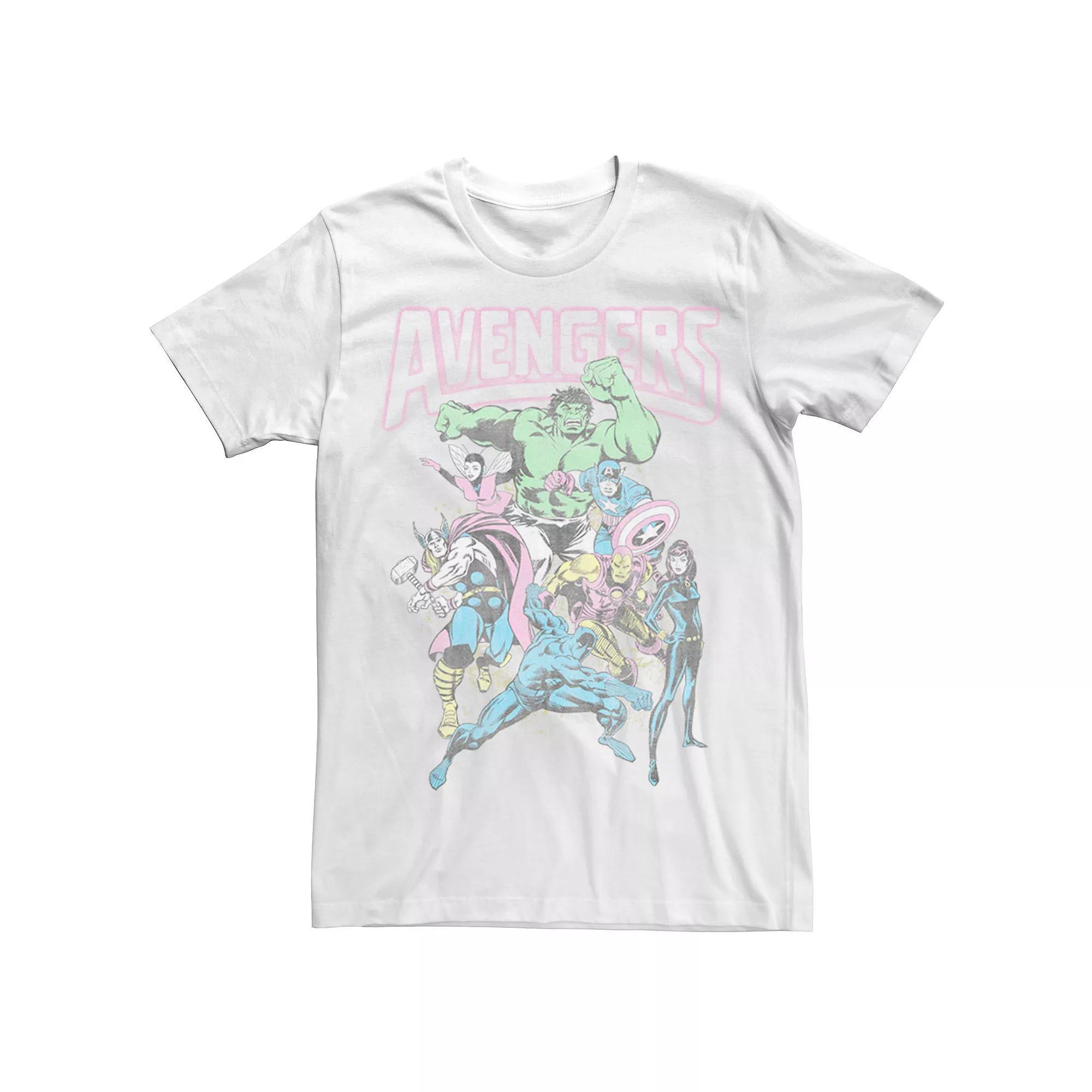 Men's Marvel Avengers Band Tee, Size: 3XL, White Product Image