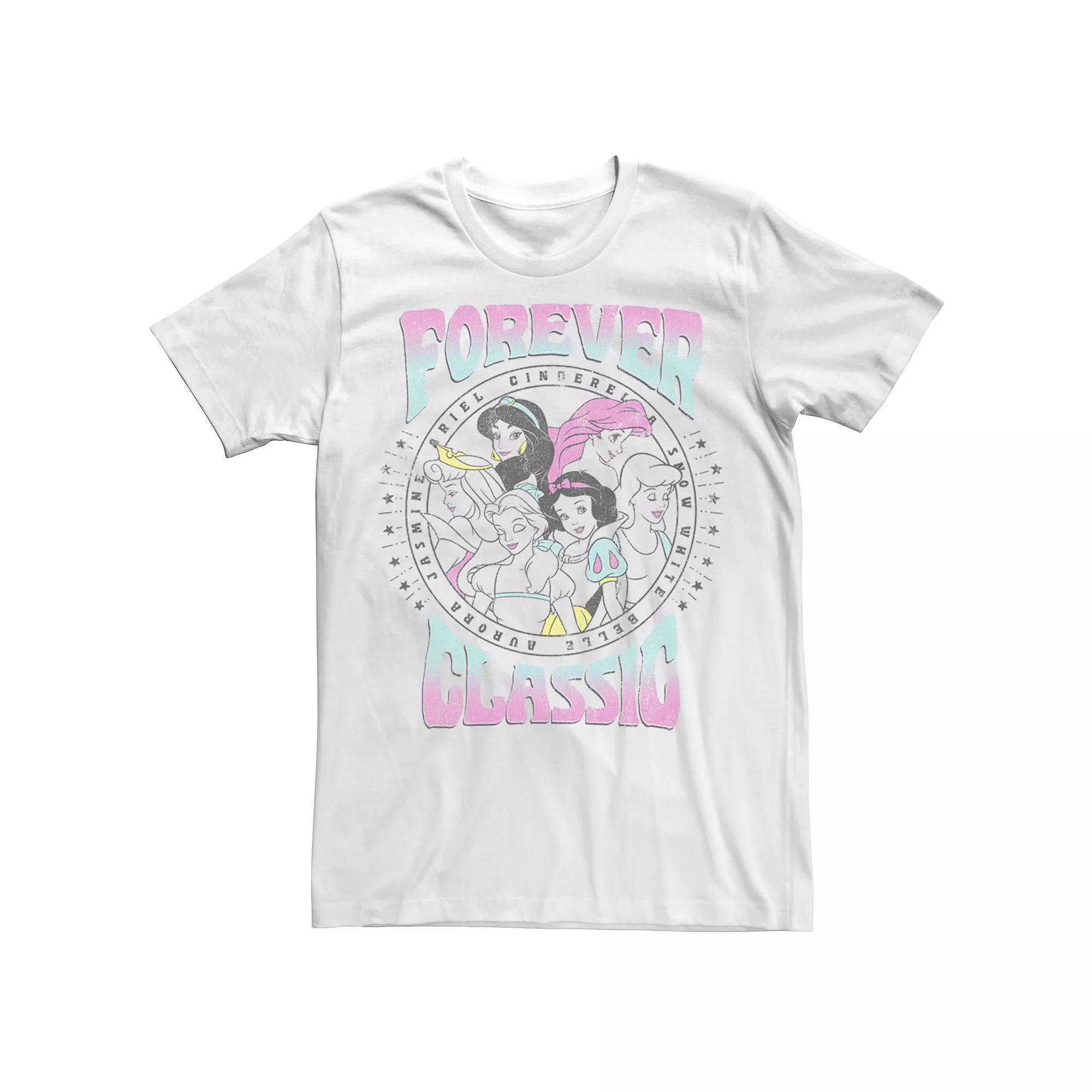 Men's Disney Princess Forever Classic Group Shot Tee, Size: XL, White Product Image