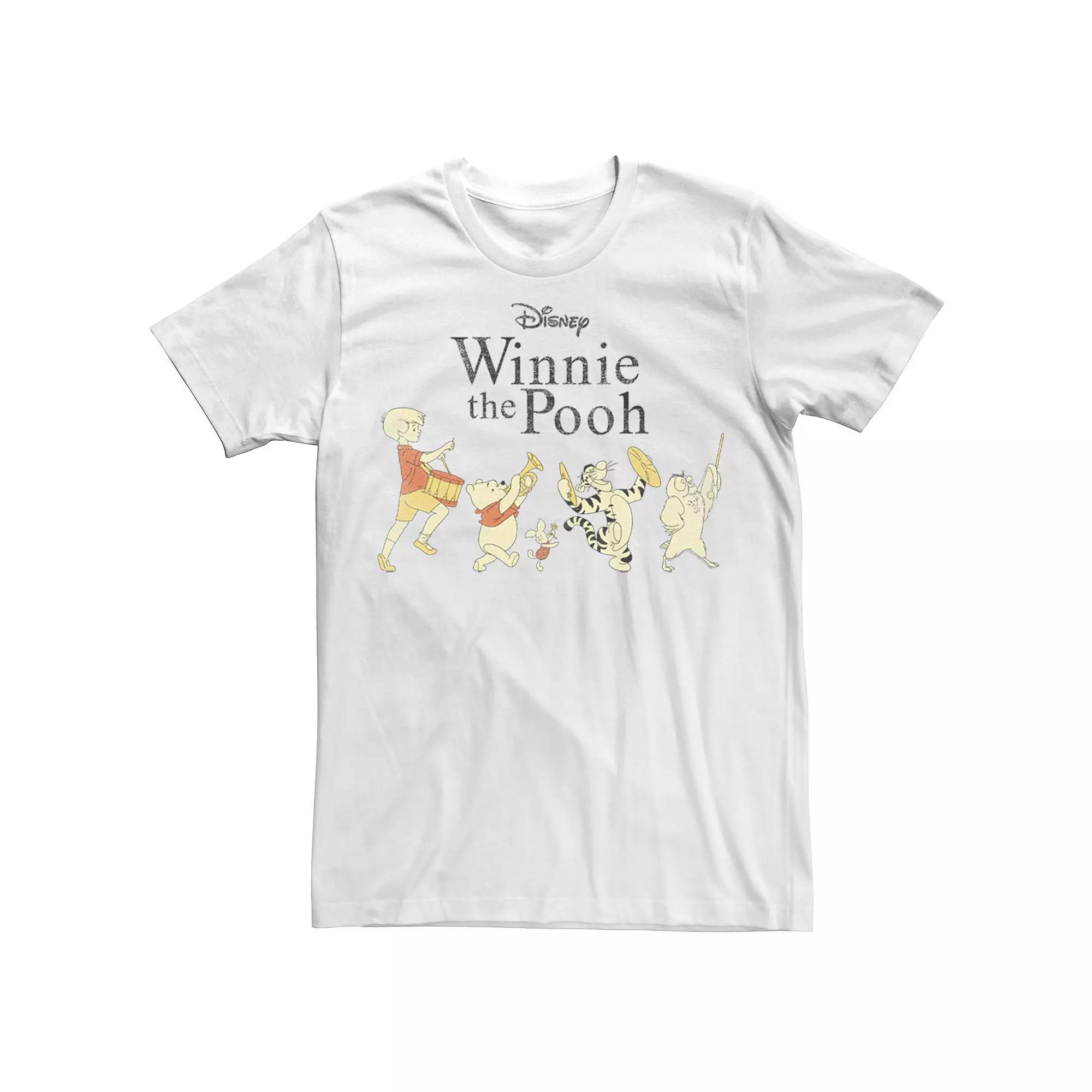 Big & Tall Disney Winnie The Pooh Character Lineup Tee, Men's, Size: XLT, White Product Image
