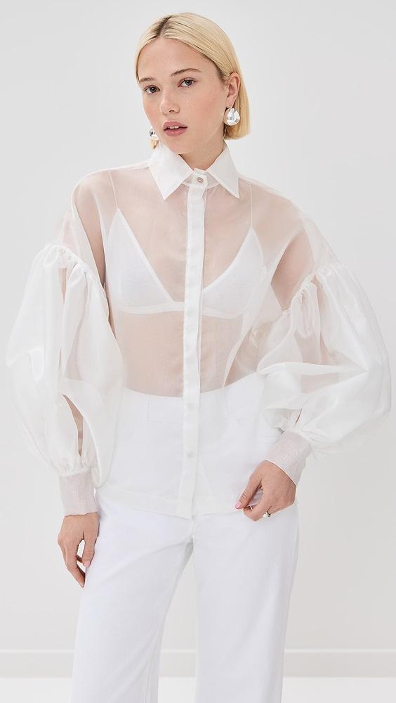 By Efrain Mogollon Agua Organza Blouse | Shopbop Product Image