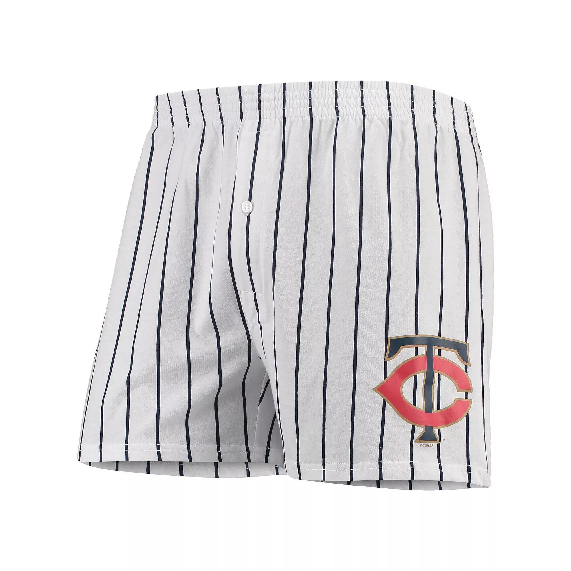 Men's Concepts Sport White Minnesota Twins Vigor Boxer Shorts, Size: 2XL Product Image