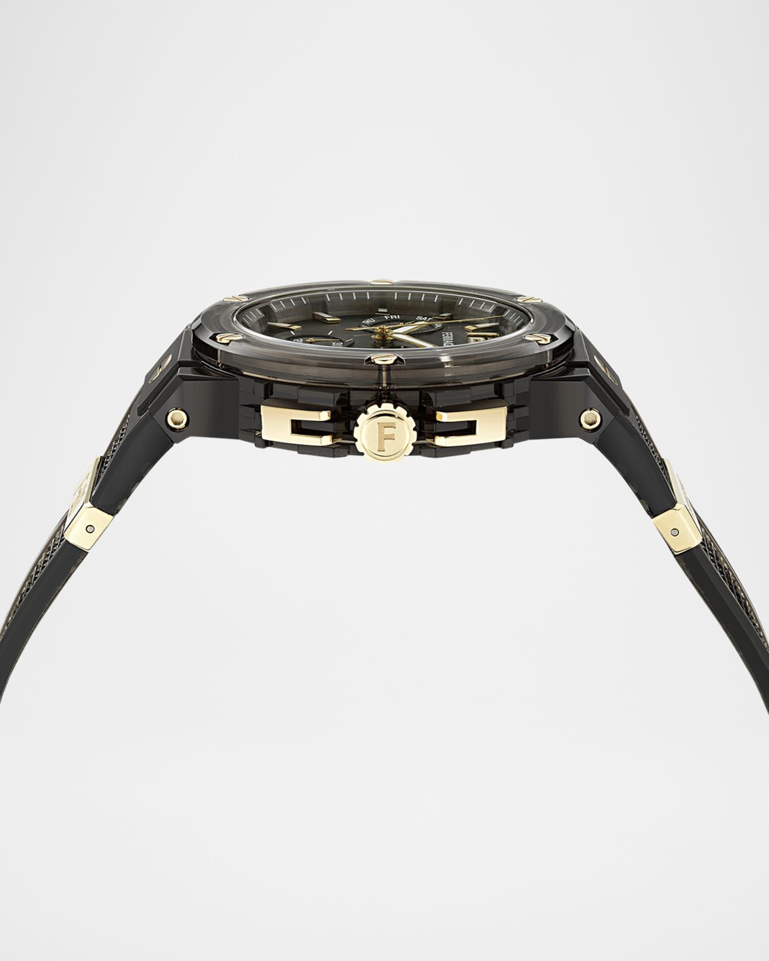 Mens F-80 44MM Translucent Black Bioplastic Chronograph Watch Product Image