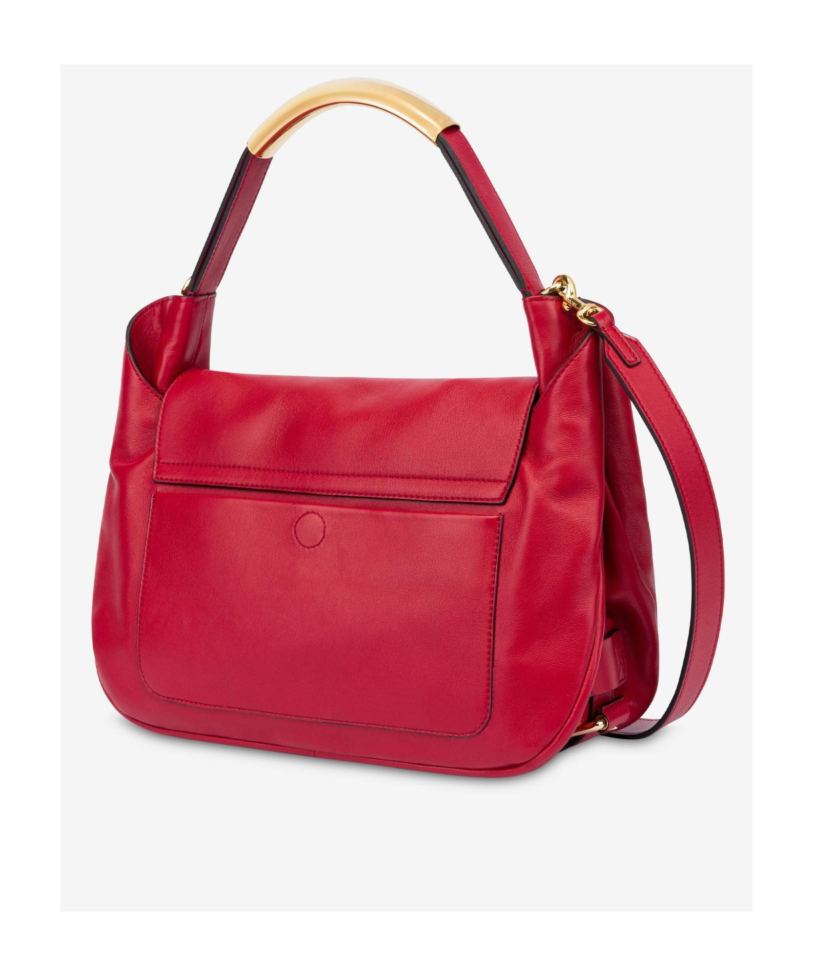 MOSCHINO Sheepskin Tote Bag In Red Product Image