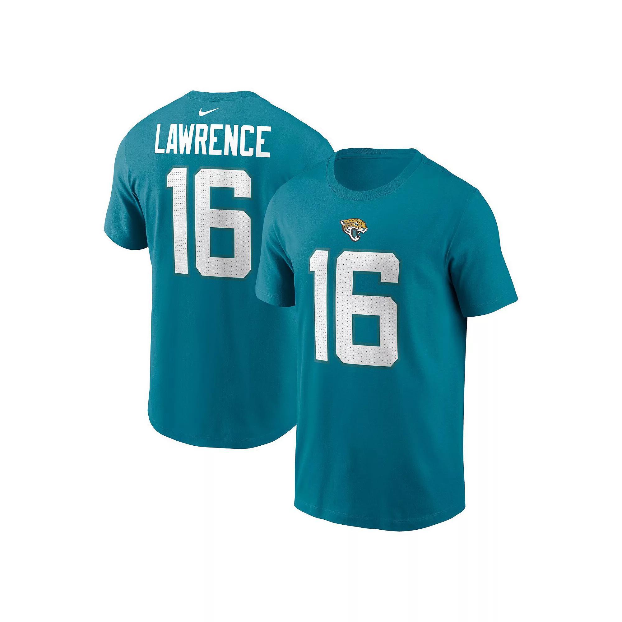 Men's Nike Trevor Lawrence Teal Jacksonville Jaguars Player Name & Number T-Shirt, Size: Medium, Blue Product Image