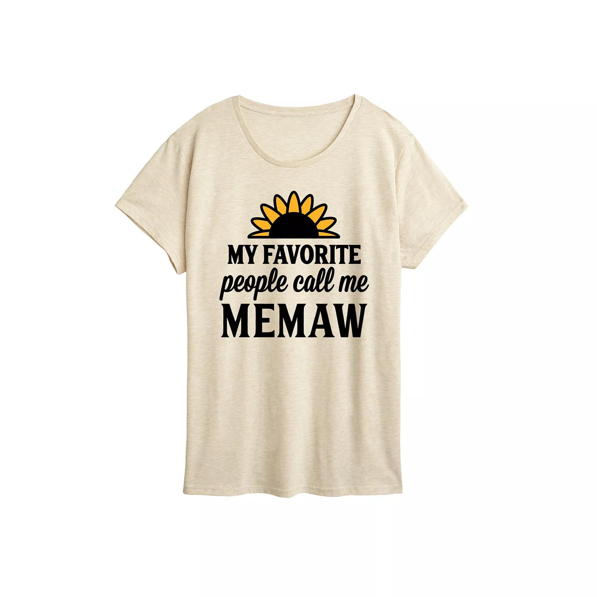 Womens Favorite People Call Me Memaw Graphic Tee Product Image