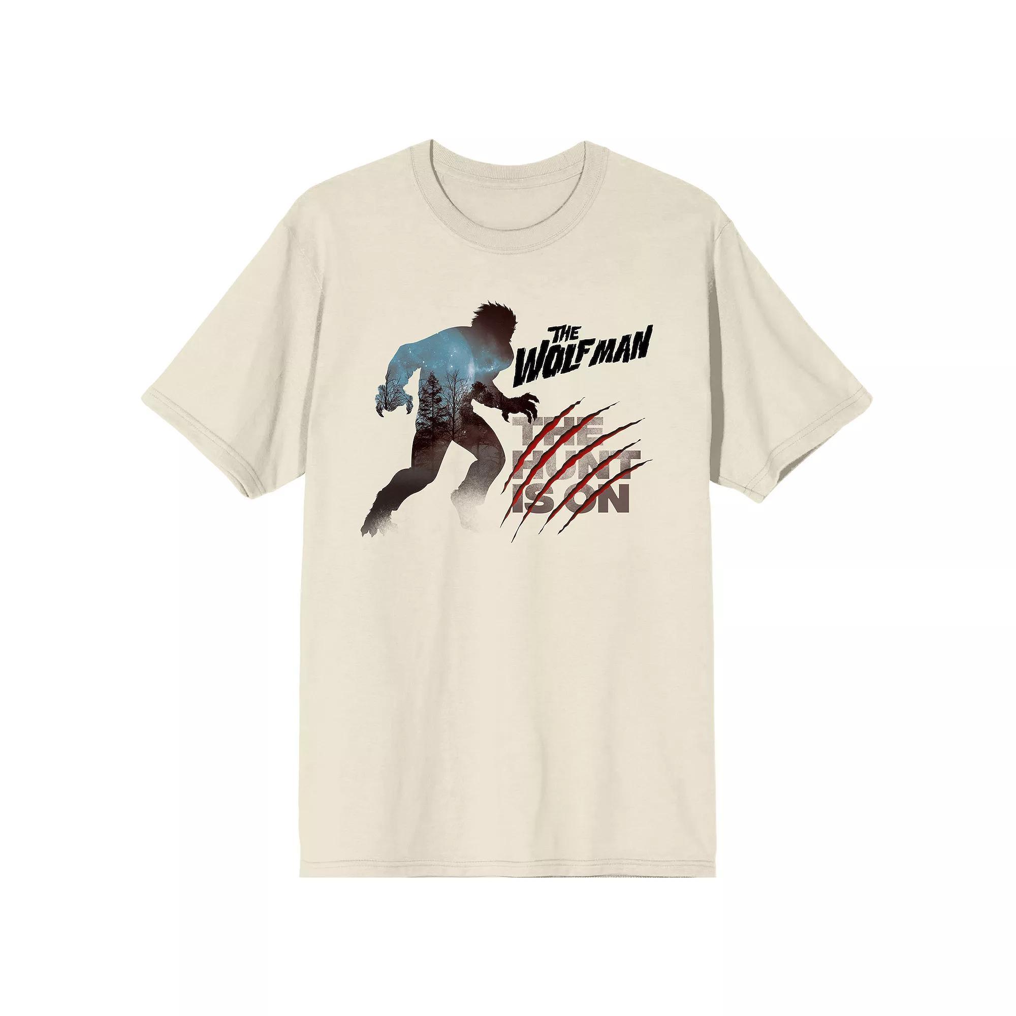 Men's Universal Monsters Wolfman Short Sleeve Graphic Tee, Size: XXL, Off White Product Image