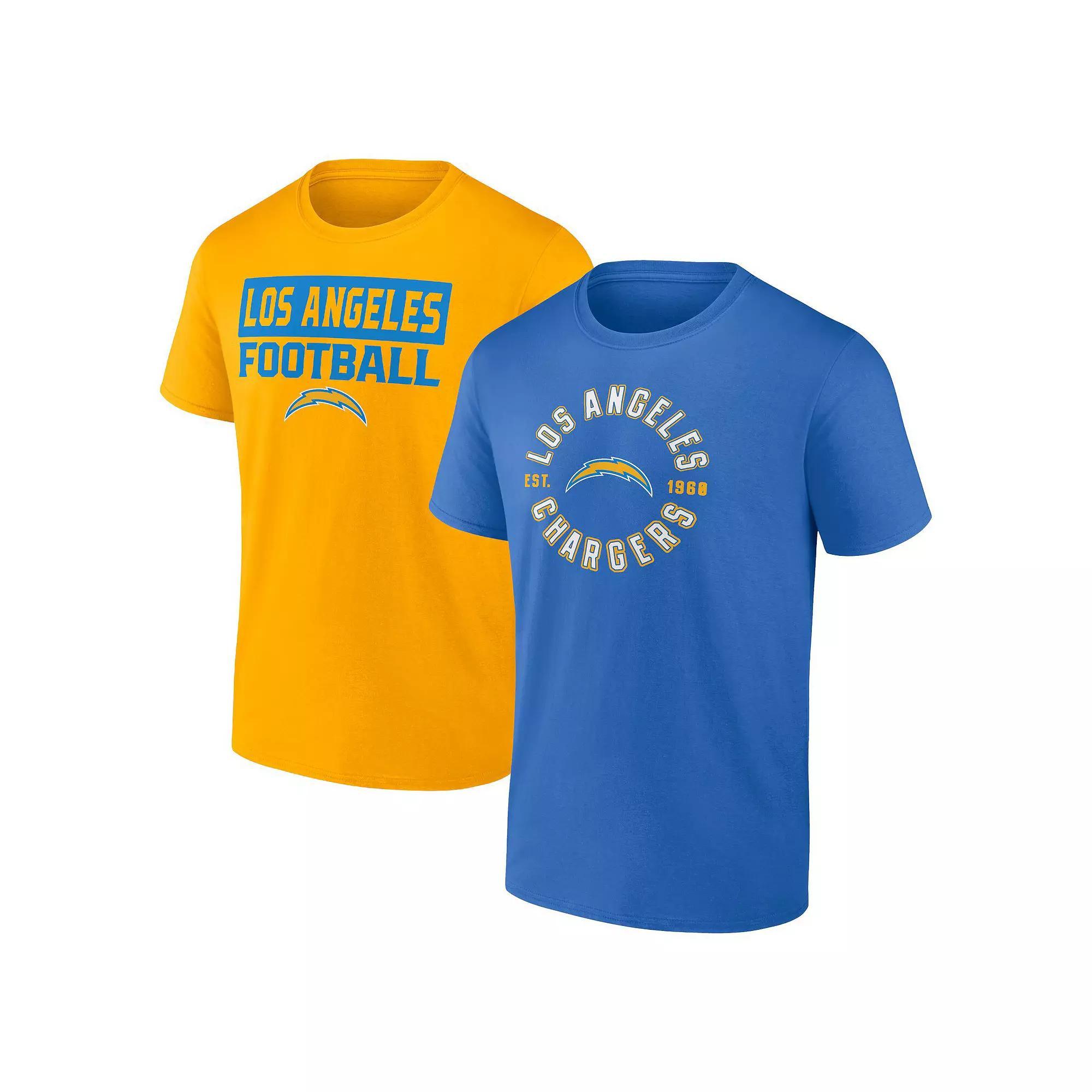 Men's Fanatics Los Angeles Chargers Serve T-Shirt Combo Pack, Size: 3XL, Blue Product Image