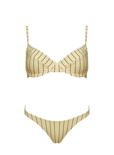 The Deep End Bikini Bottoms Yellow Stripe Product Image
