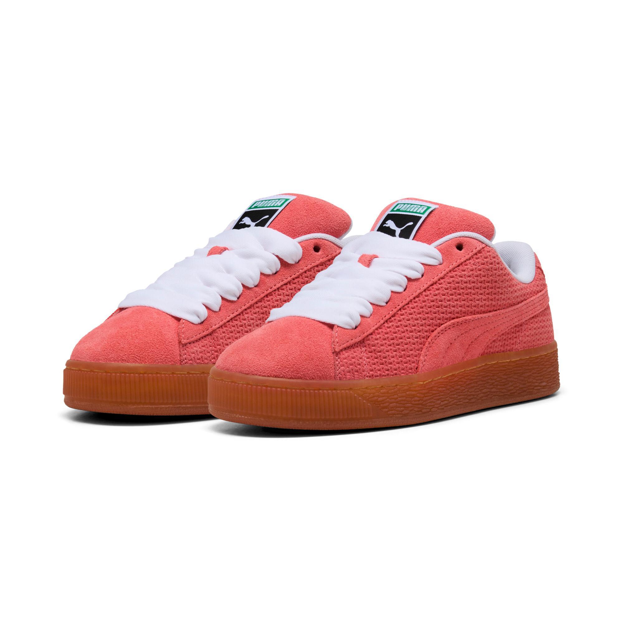 PUMA Suede XL Braided Sneakers Women in Glowing Red/White Product Image