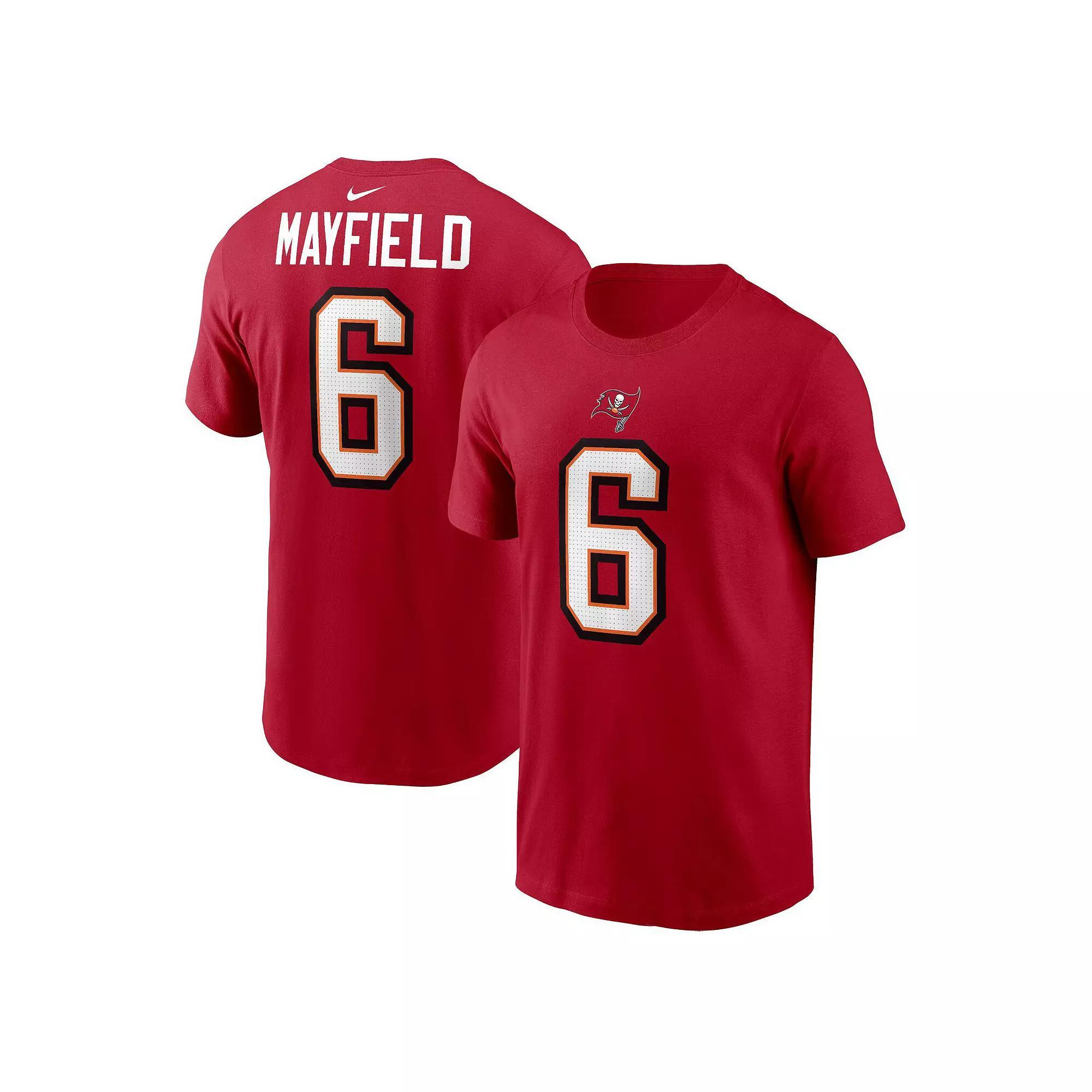 Men's Nike Baker Mayfield Red Tampa Bay Buccaneers Player Name & Number T-Shirt, Size: Small Product Image