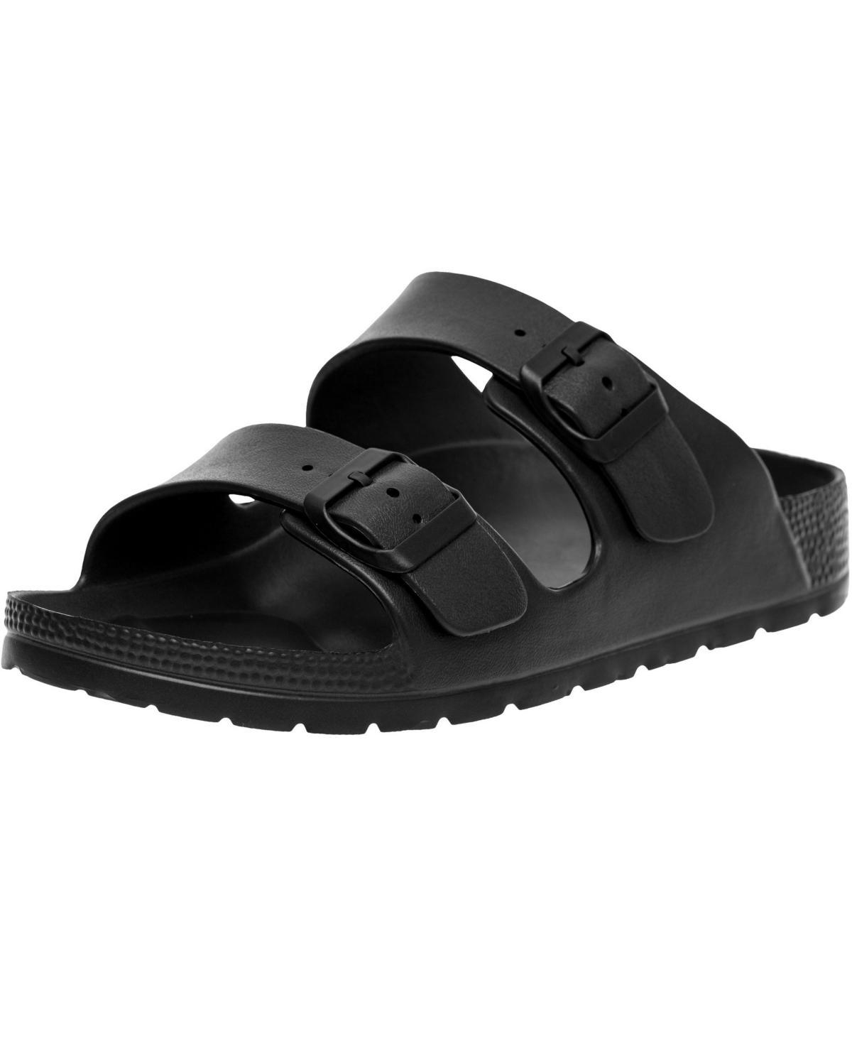 Alpine Swiss Mens Double Strap Slide Sandals EVA Flat Casual Comfortable Shoes Black 9 M US Product Image