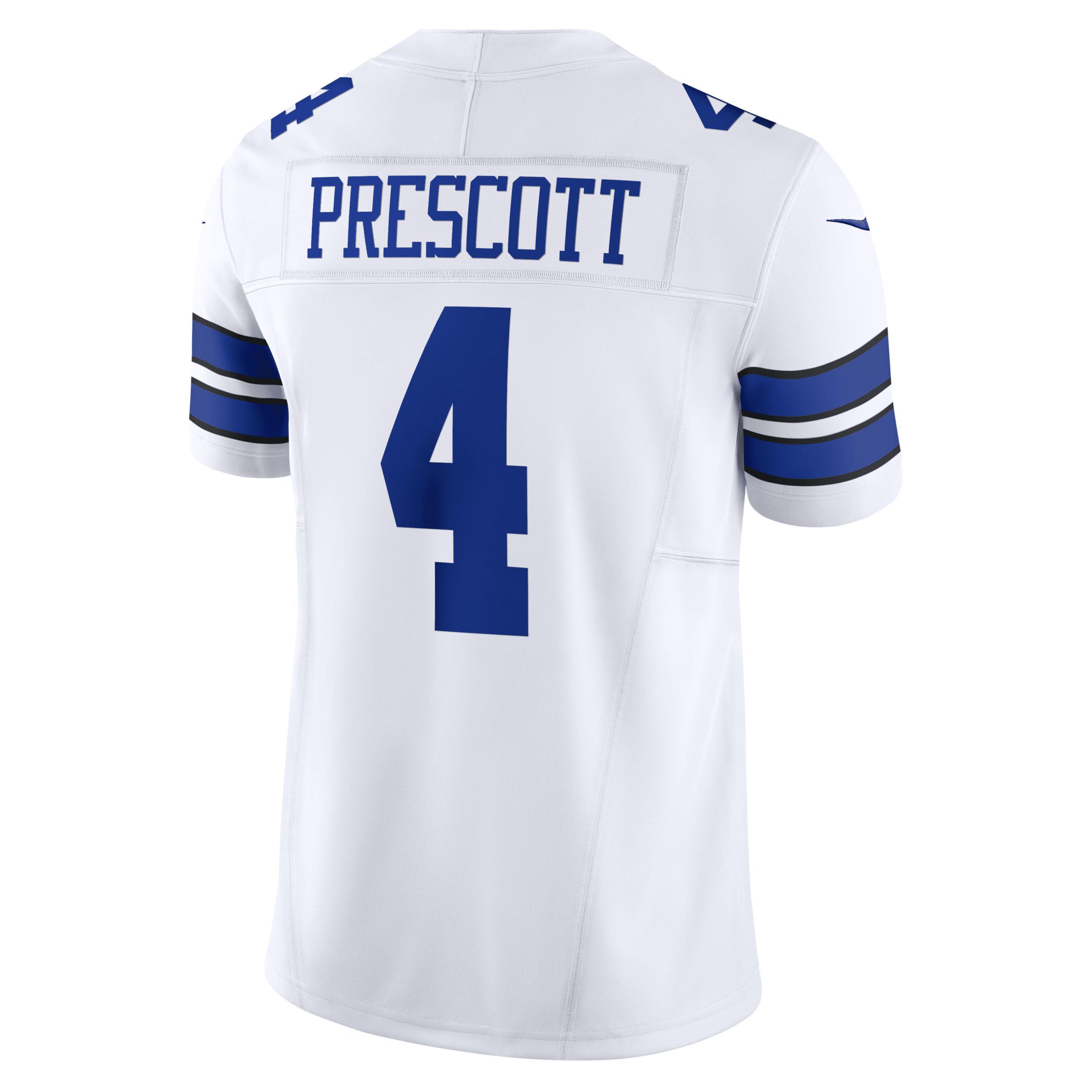 Men's Nike Dak Prescott White Dallas Cowboys Vapor F.U.S.E. Limited Jersey, Size: Large Product Image