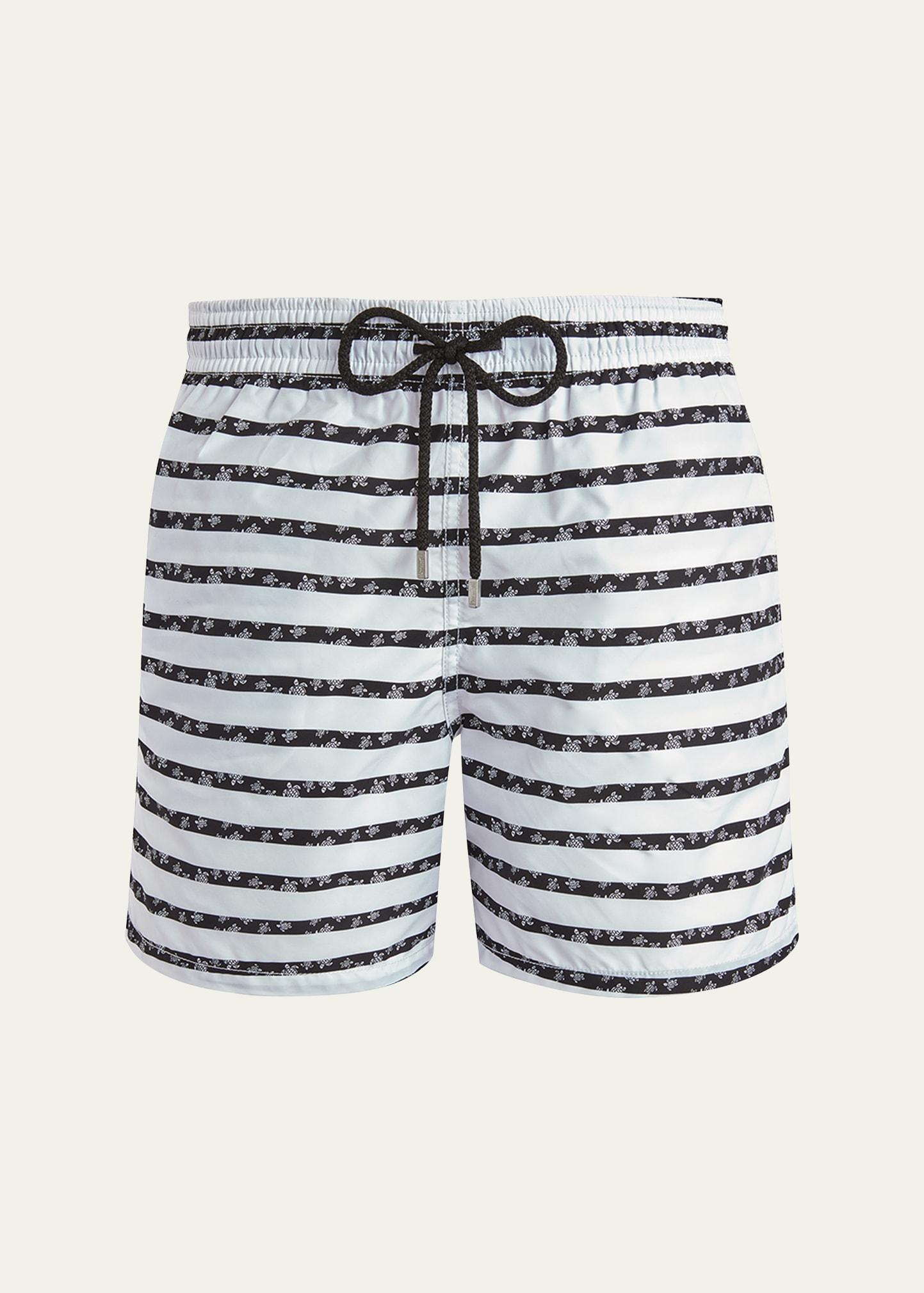 Mens Striped Turtle Swim Shorts Product Image
