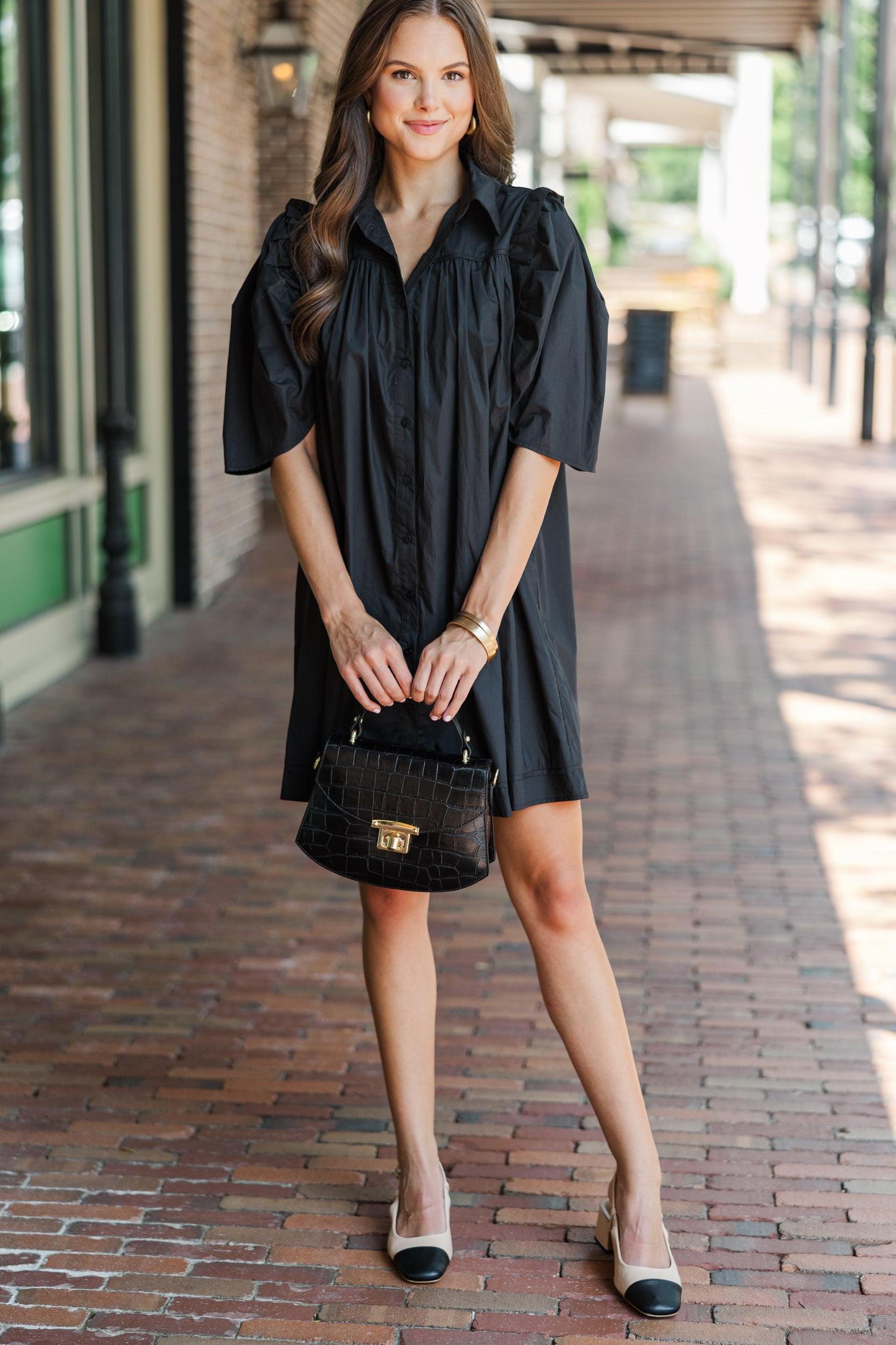It's Always For You Black Babydoll Dress Female Product Image