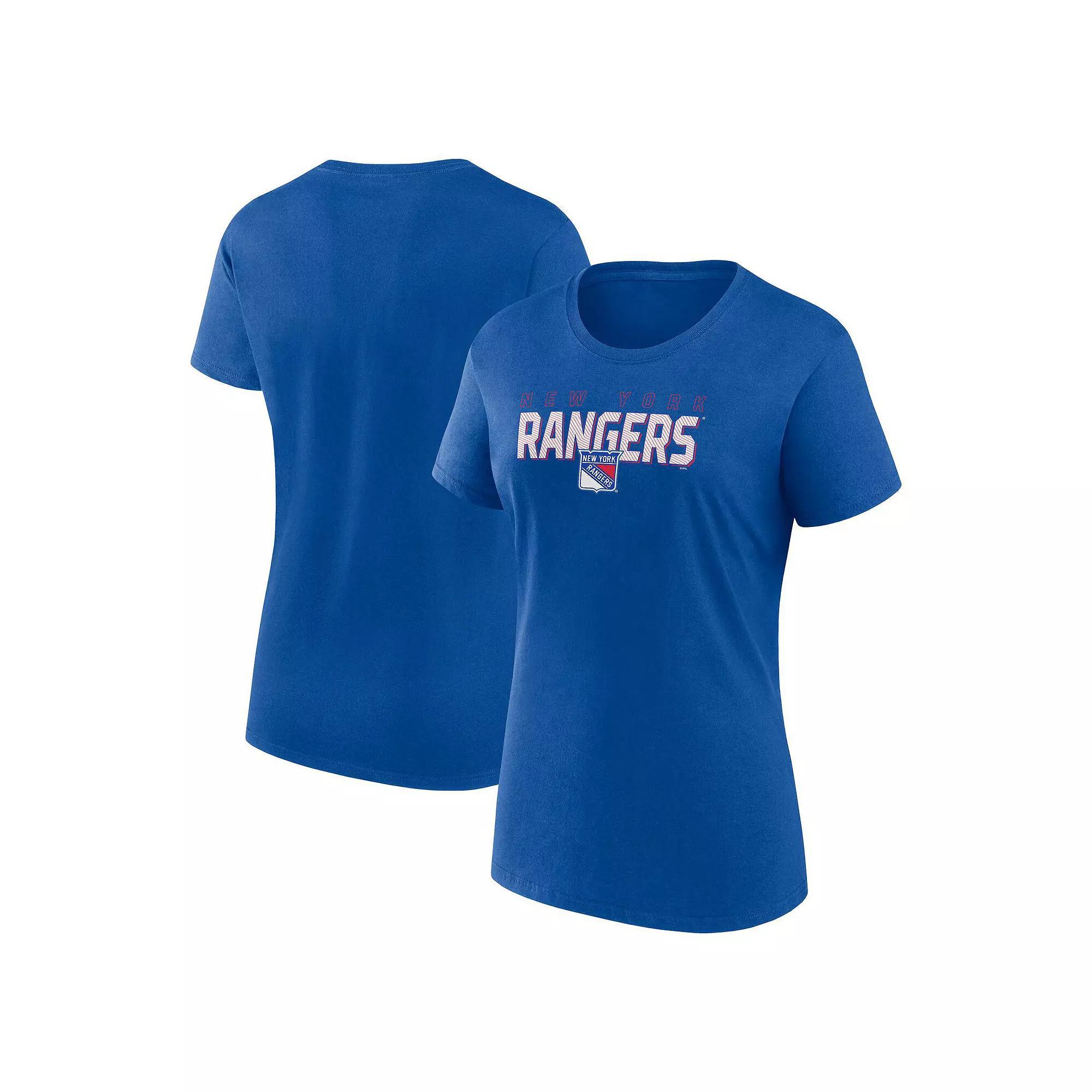 Women's Blue New York Rangers Launch Scoop Neck T-Shirt, Size: 2XL, Ran Blue Product Image