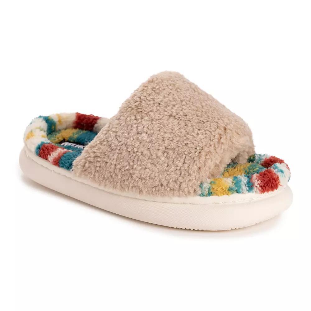 MUK LUKS Marsai Women's Slippers, Size: Large, Black Smiley Product Image