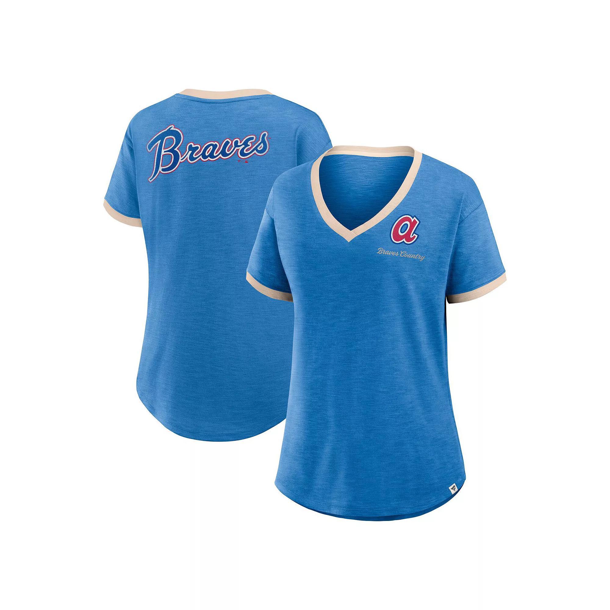 Women's Fanatics Black Colorado Rockies Binge Worthy Stadium Slub V-Neck T-Shirt, Size: XL Product Image