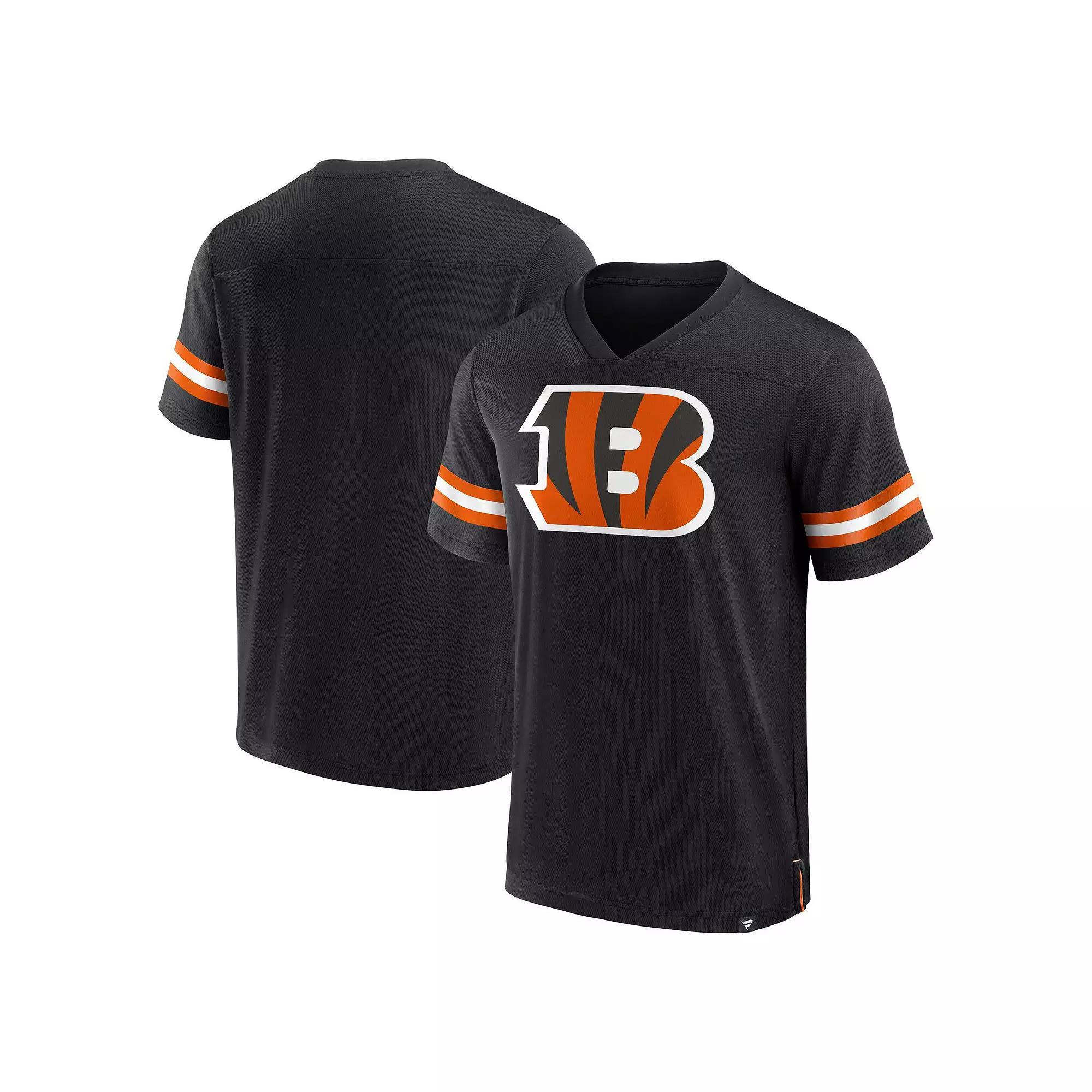 Men's Fanatics Branded  Black Cincinnati Bengals Jersey Tackle V-Neck T-Shirt, Size: 2XL Product Image