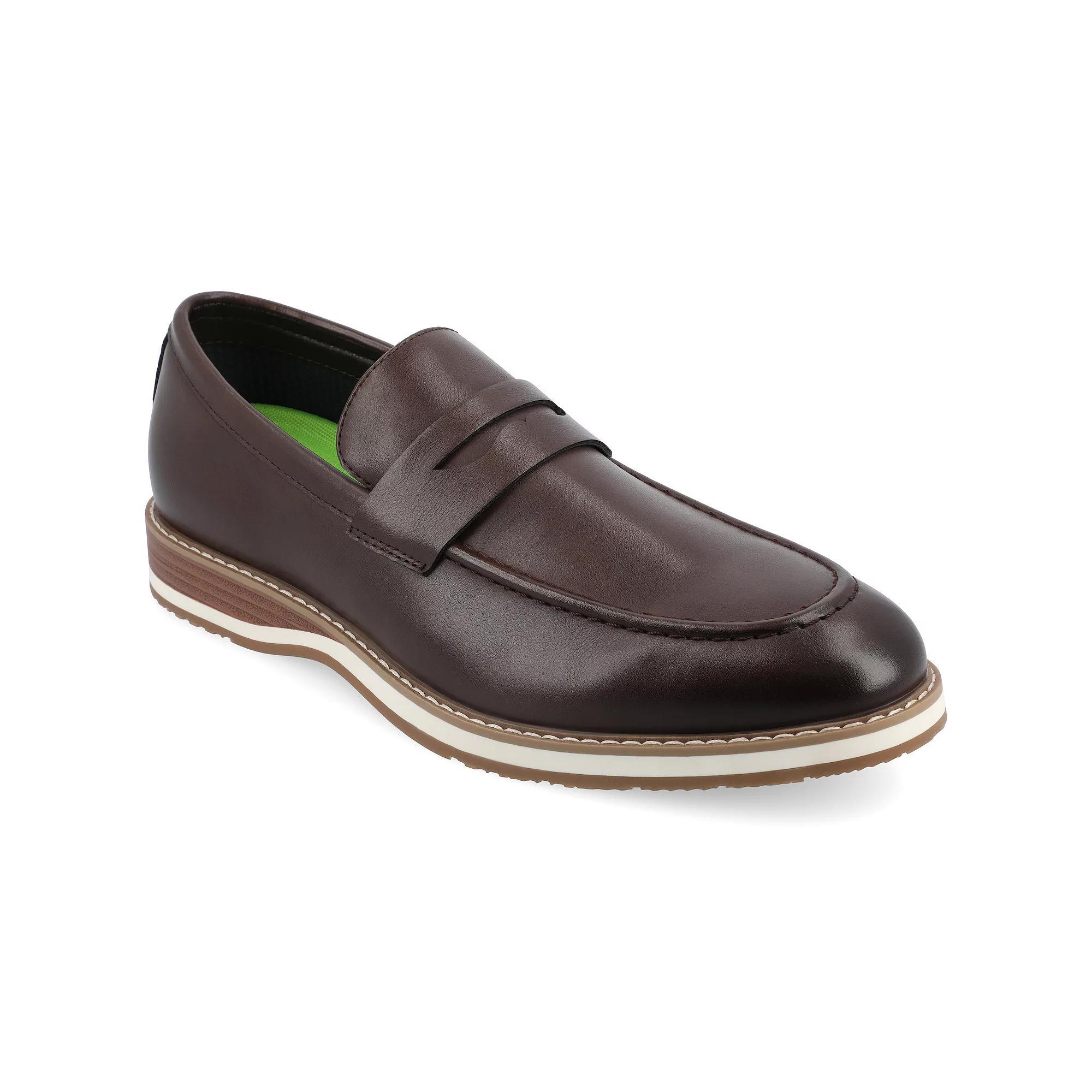 VANCE Kahlil Men's Tru Comfort Foam Slip-On Penny Loafers, Size: 14, Brown Product Image