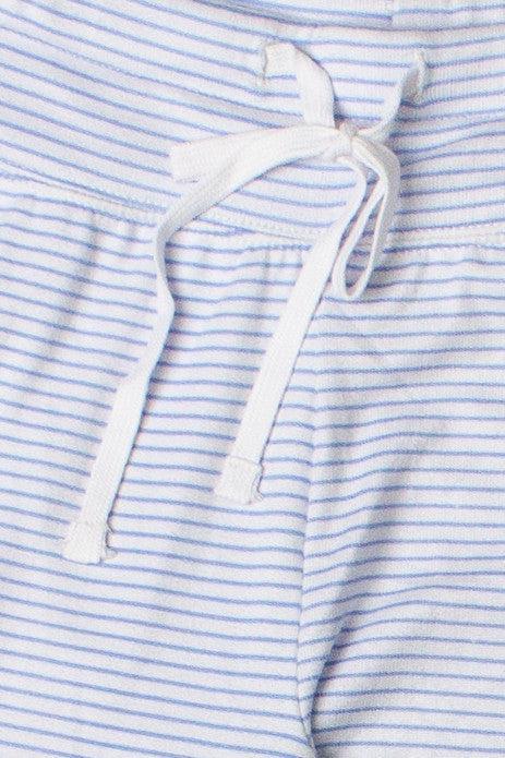 Blue Pinstripe Wide Leg Lounge Pants Product Image