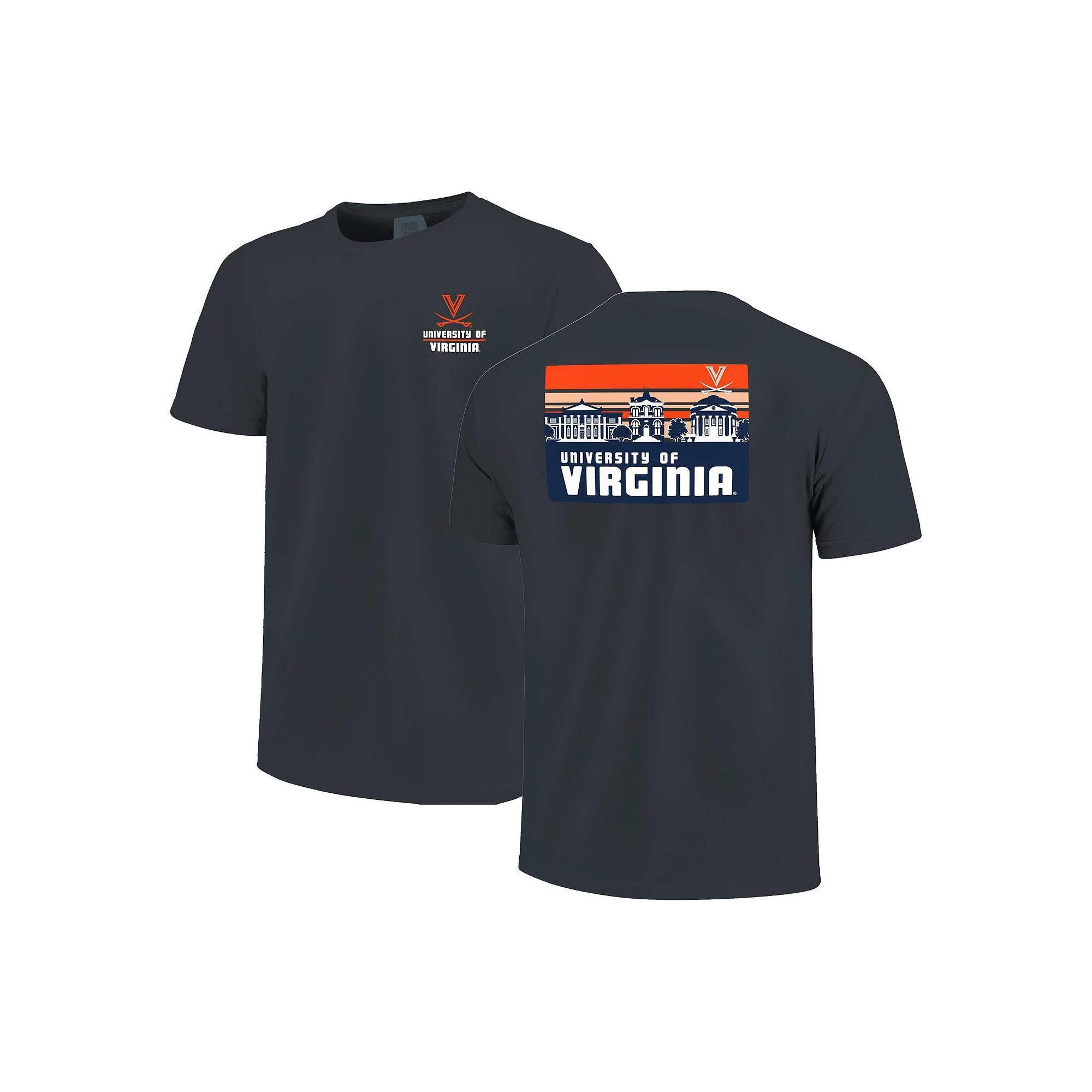 Mens Virginia Cavaliers Striped Campus Skyline T-Shirt Blue Product Image