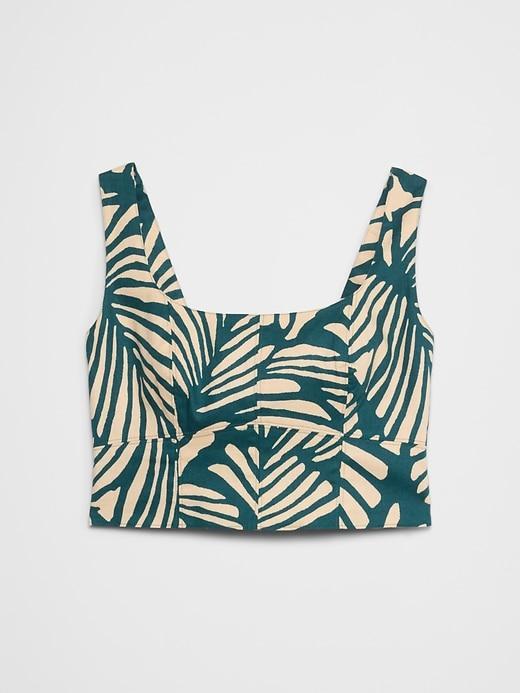 Seamed Square-Neck Denim Bustier Product Image