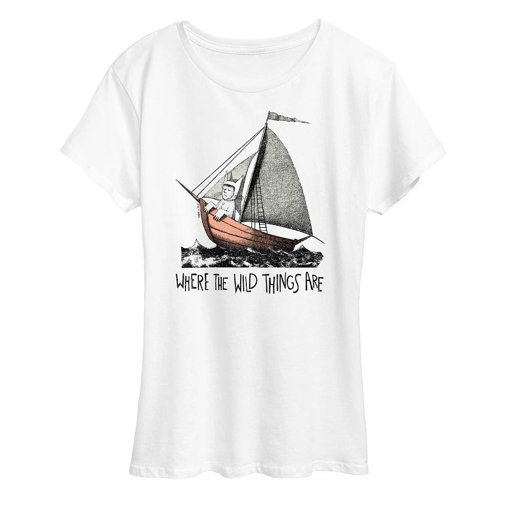 Womens Where The Wild Things Are Boat Graphic Tee Product Image