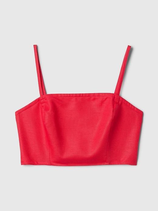 Linen-Cotton Cropped Tube Top Product Image