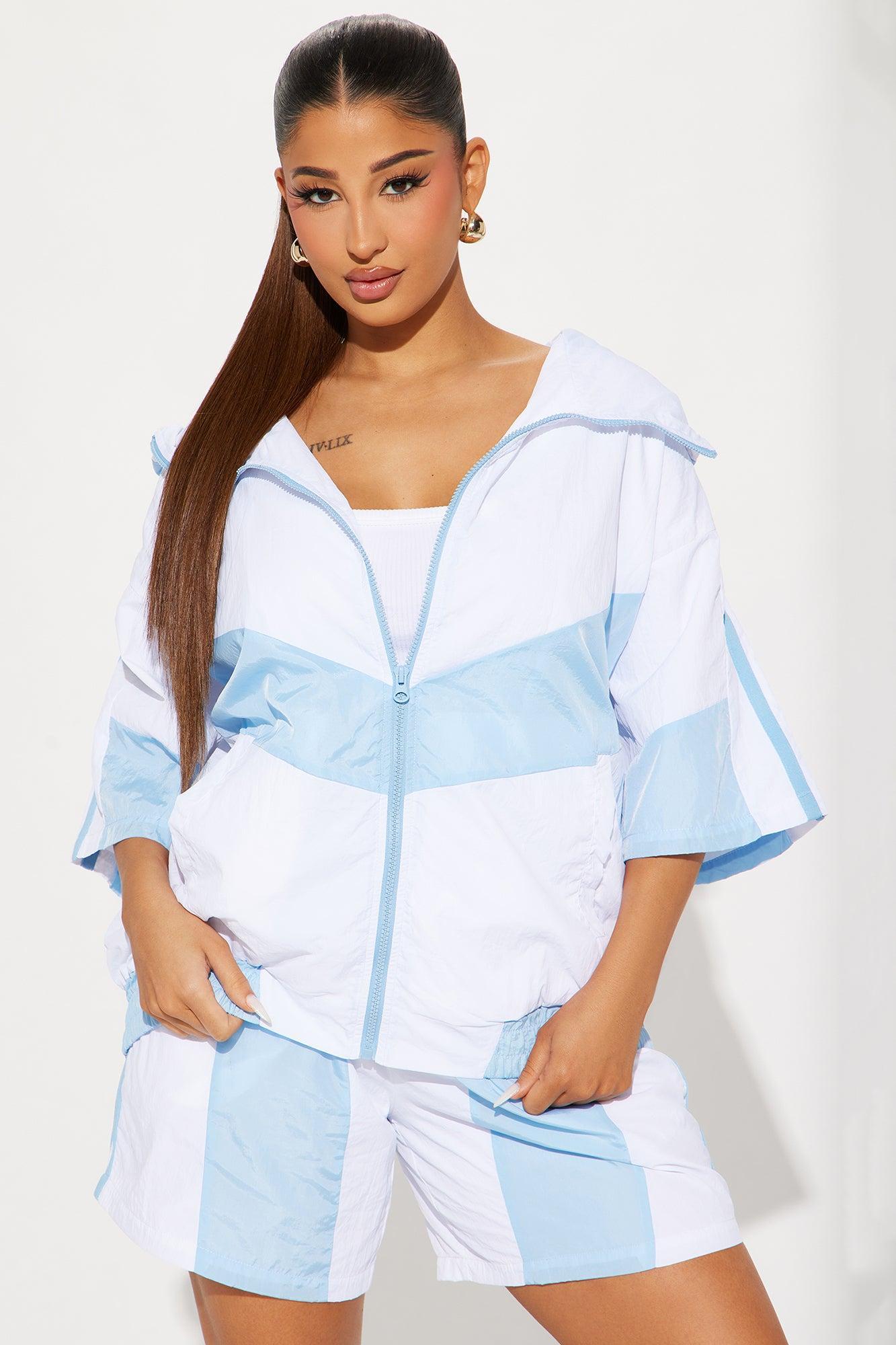 Sports Era Windbreaker Short Set - Blue/combo Product Image