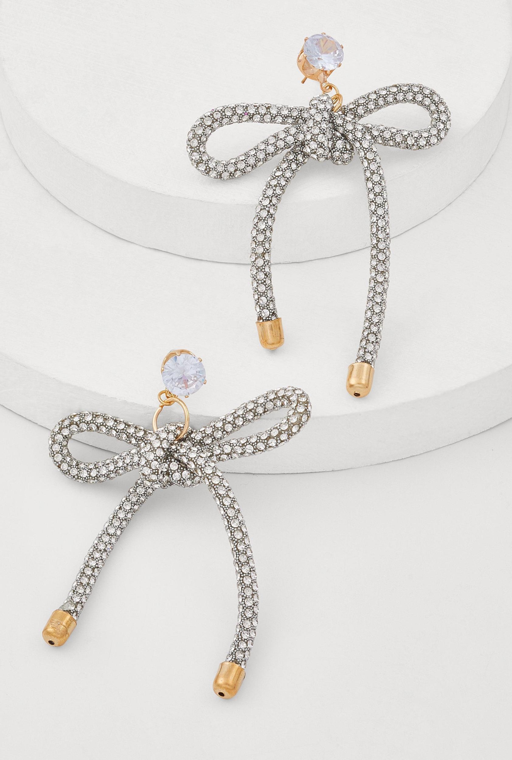 Cubic Zirconia Beaded Necklace and Stud Earrings Female Product Image