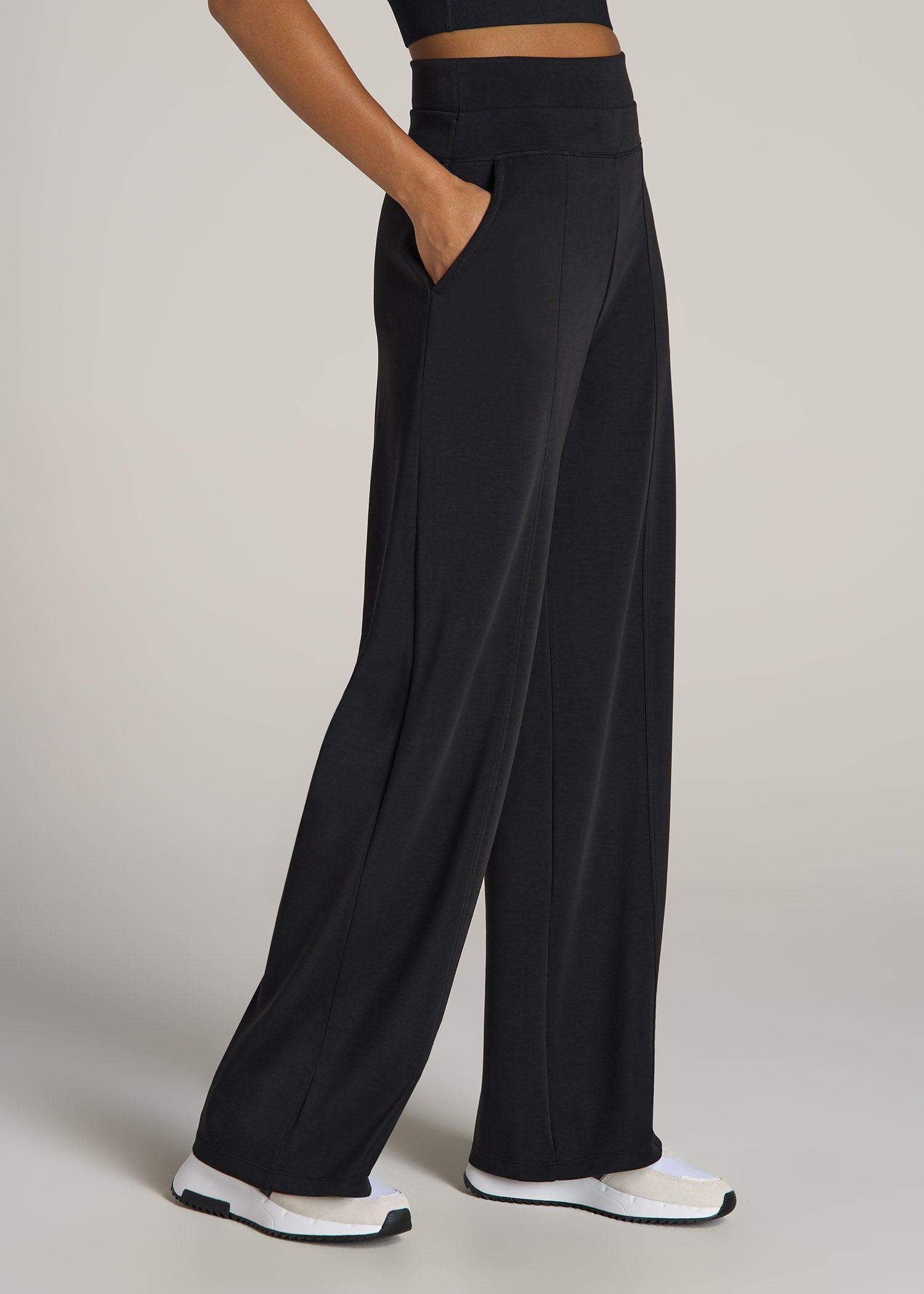 Soft Motion Wide Leg Ultra High Rise Pant for Tall Women in Black Product Image