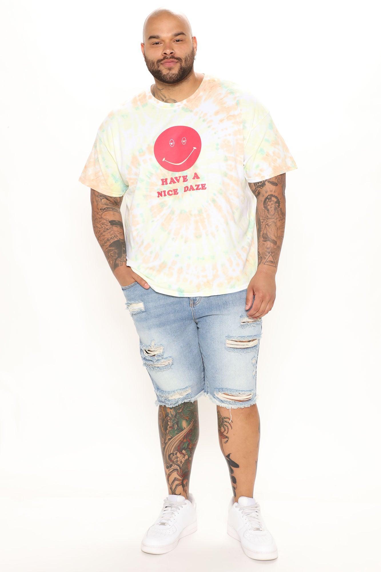 Back To It Distressed Raw Hem Slim Denim Shorts - Light Wash Product Image