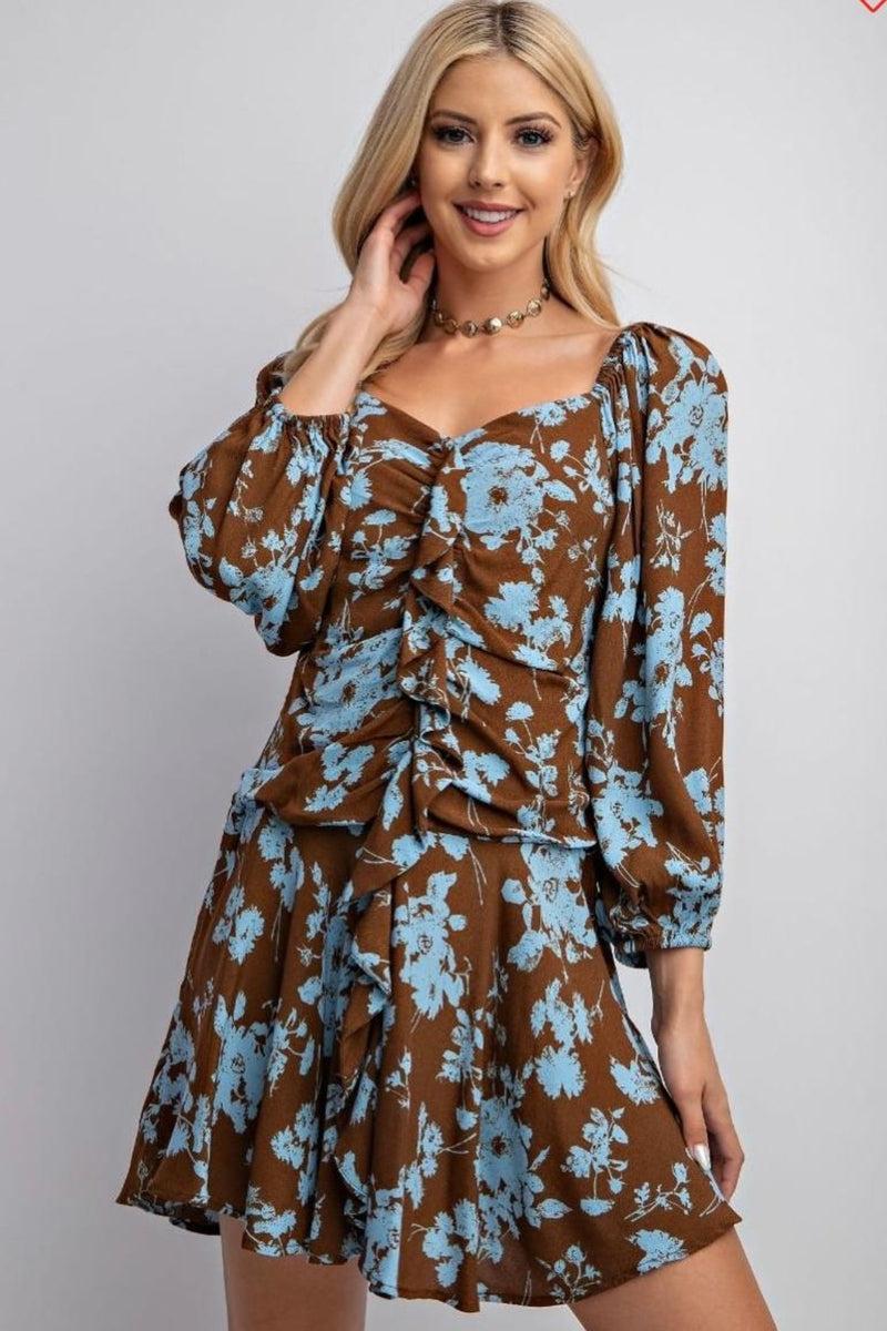 Dress, Floral Espresso Product Image