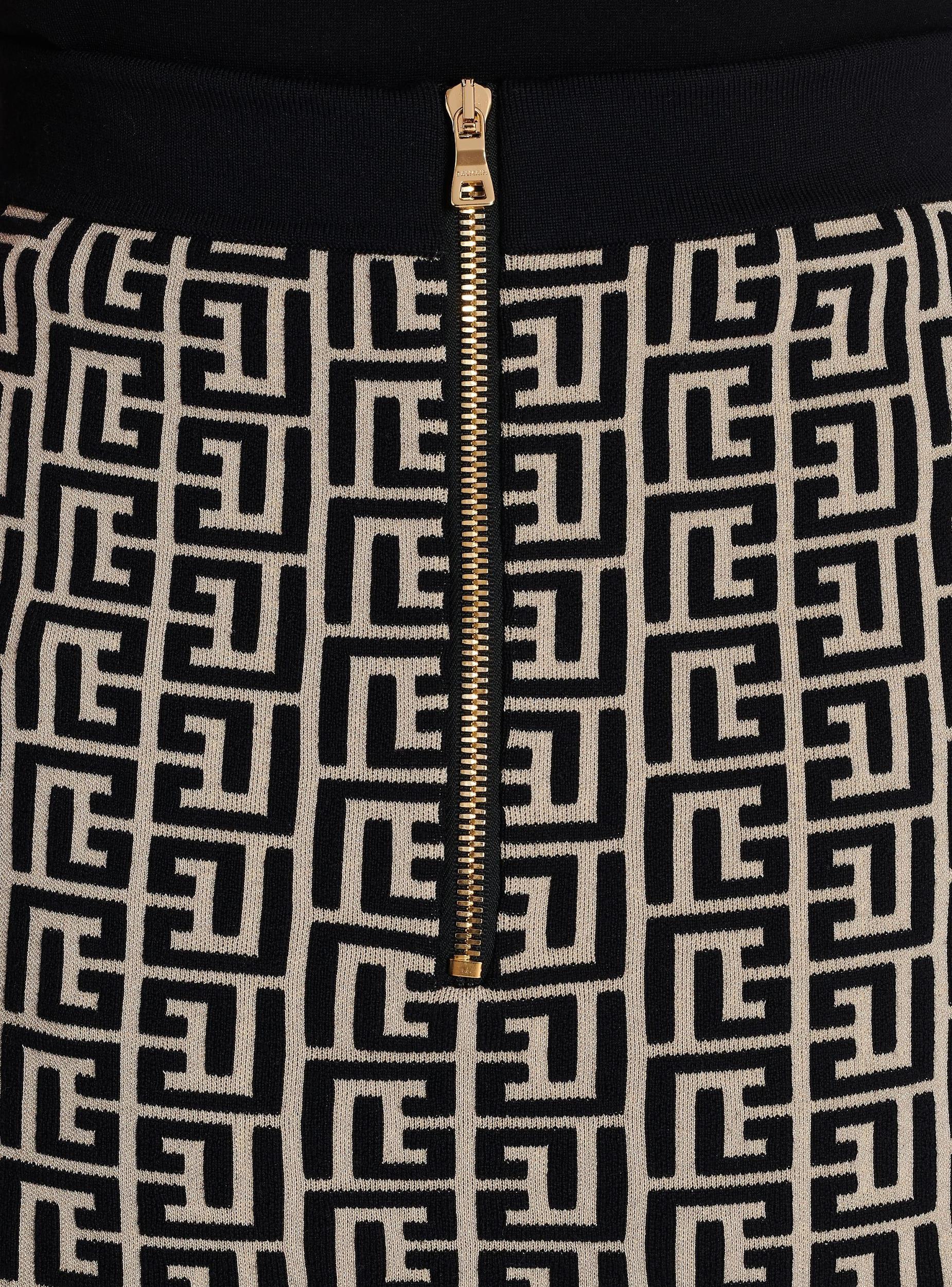 Monogrammed knit skirt Product Image