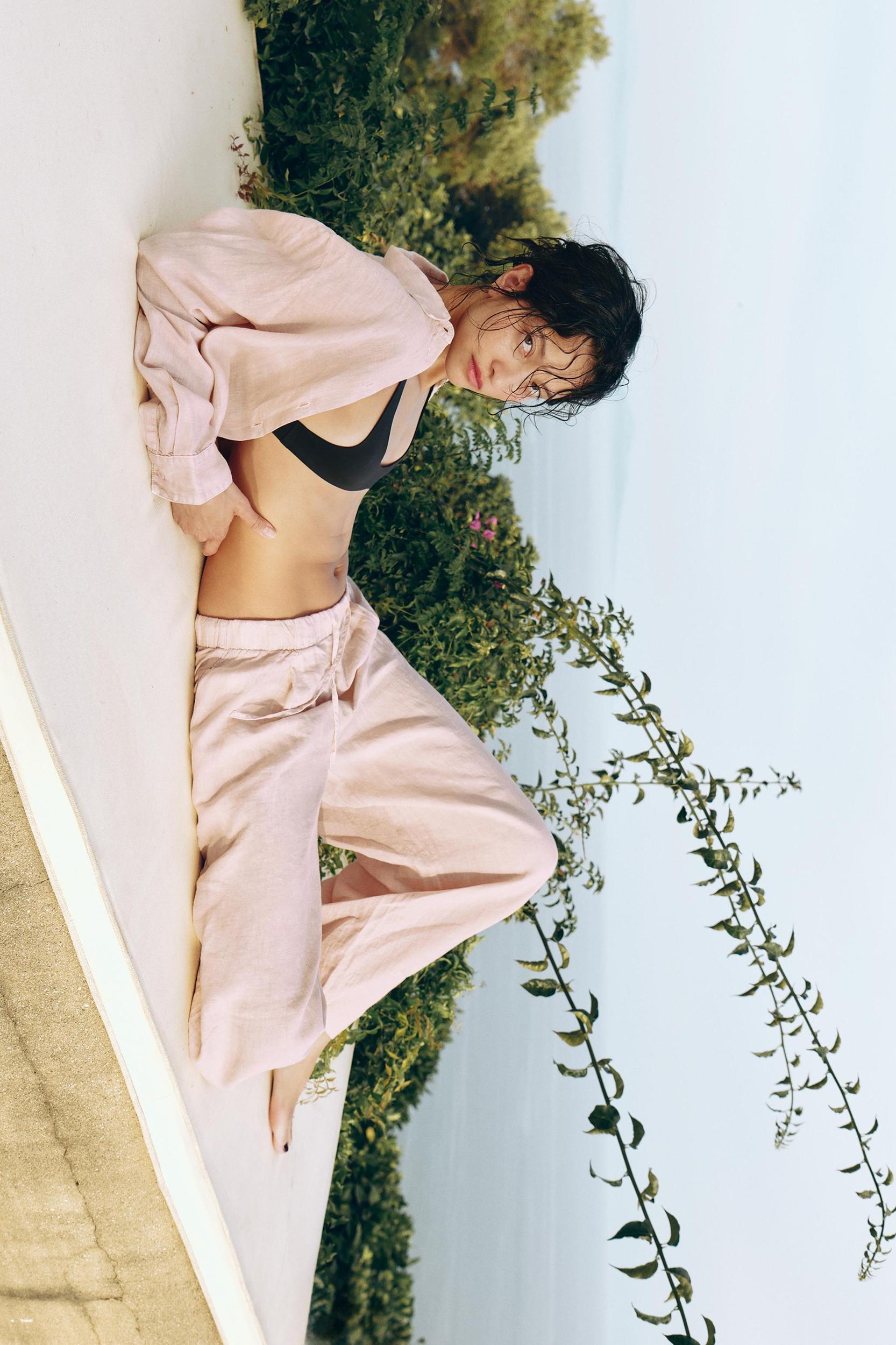 100% LINEN PALAZZO PANTS ZW COLLECTION Product Image