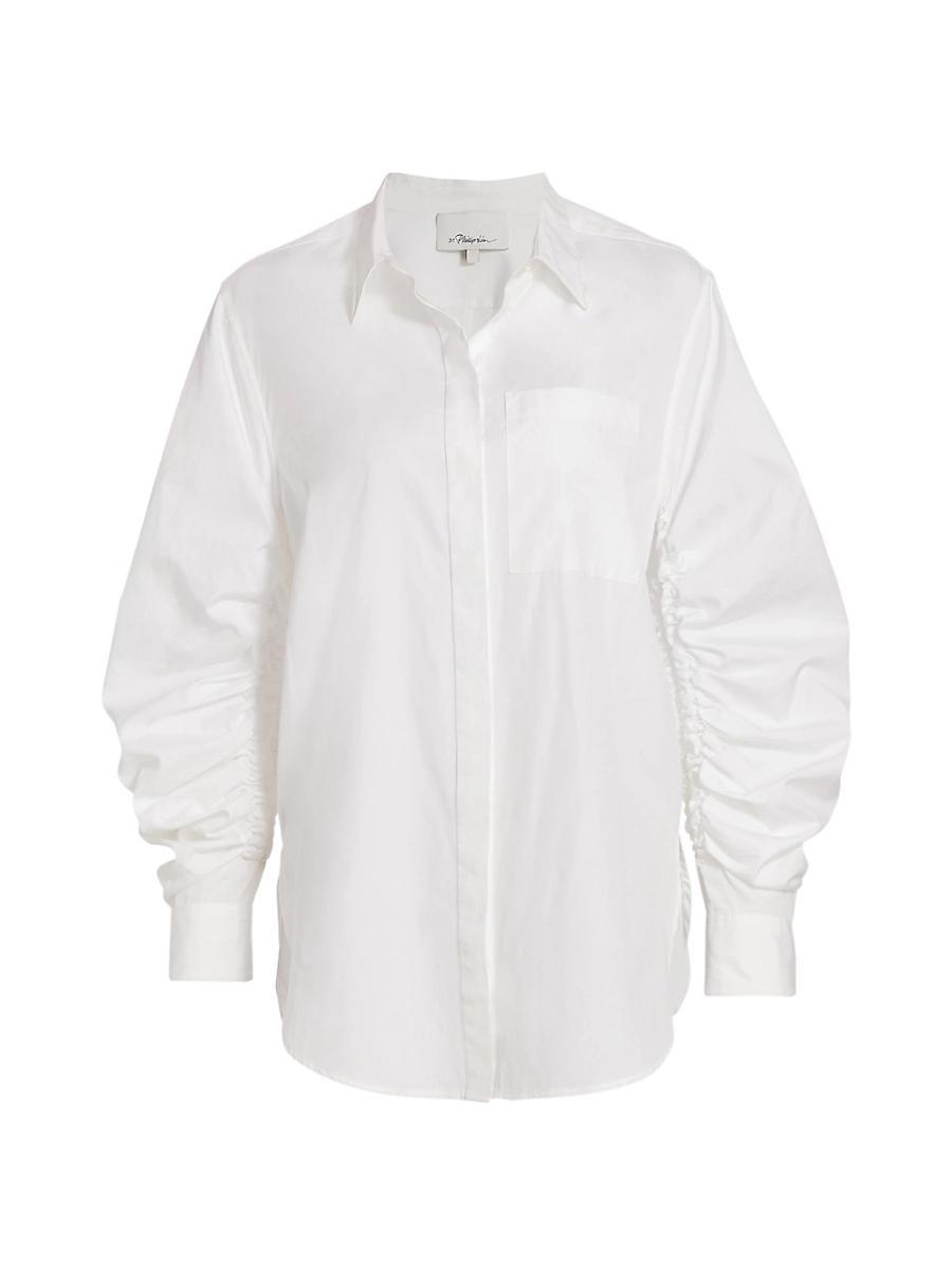 Womens Gathered Sleeve Blouse Product Image