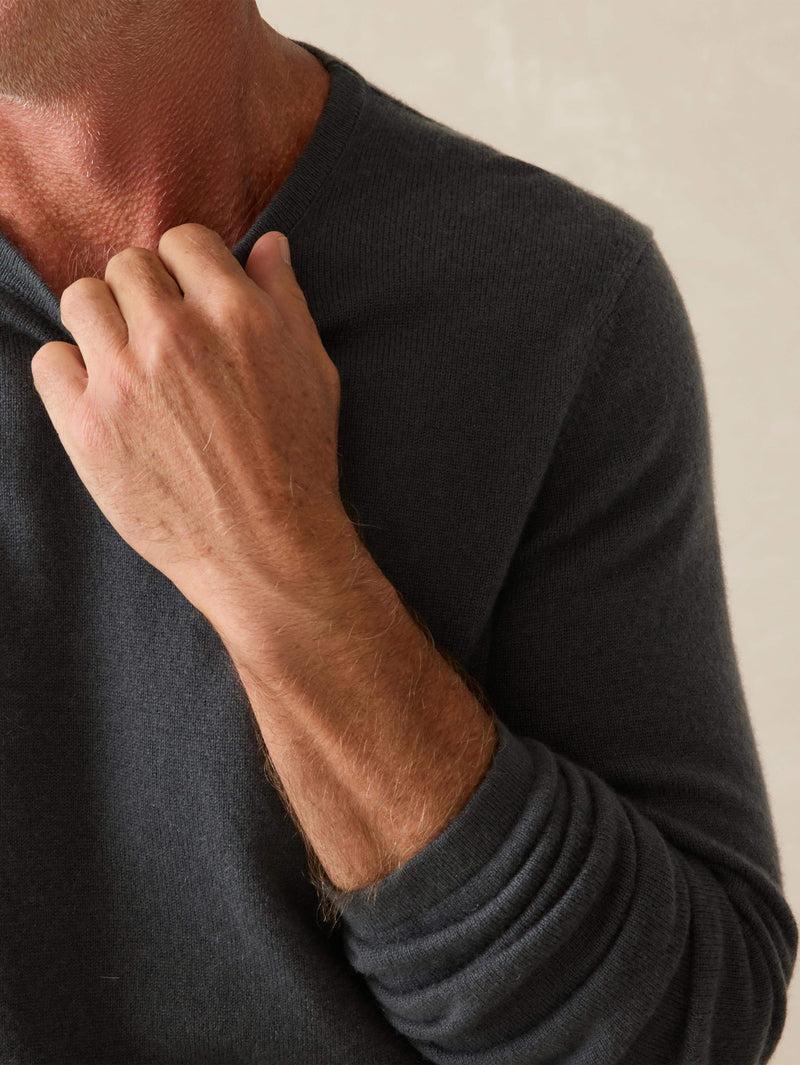 Tropical Cashmere Crewneck Sweater - Graphite Product Image