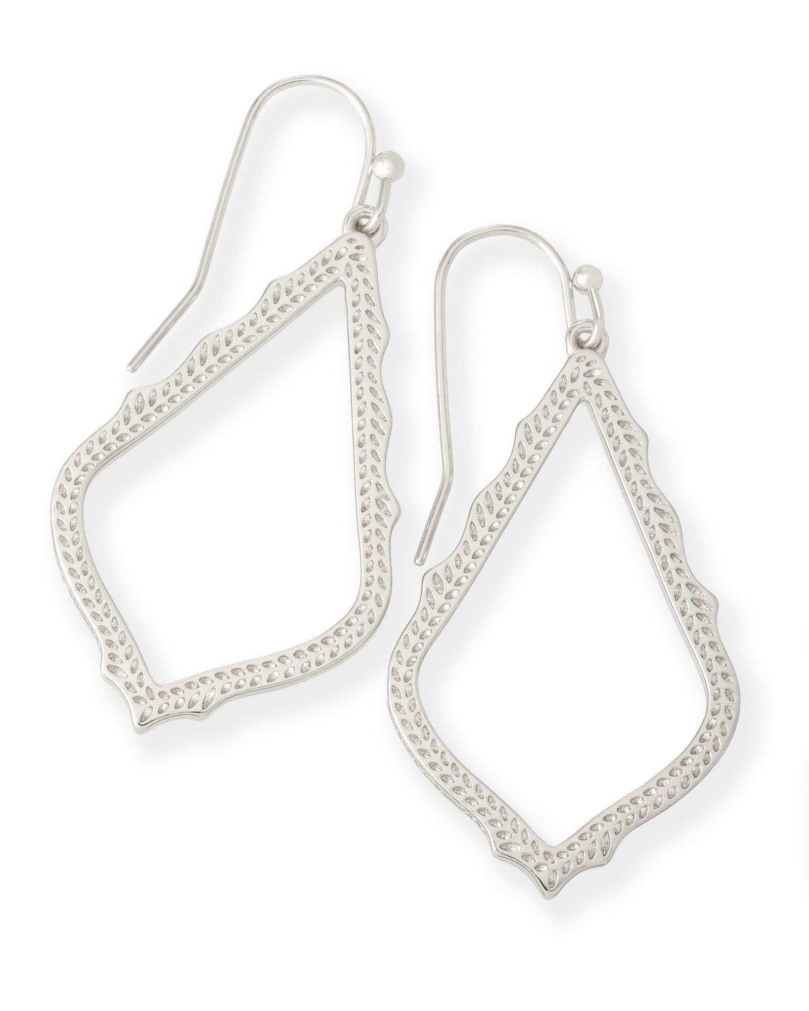 Kendra Scott Sophee Drop Earrings in Silver | Metal Product Image