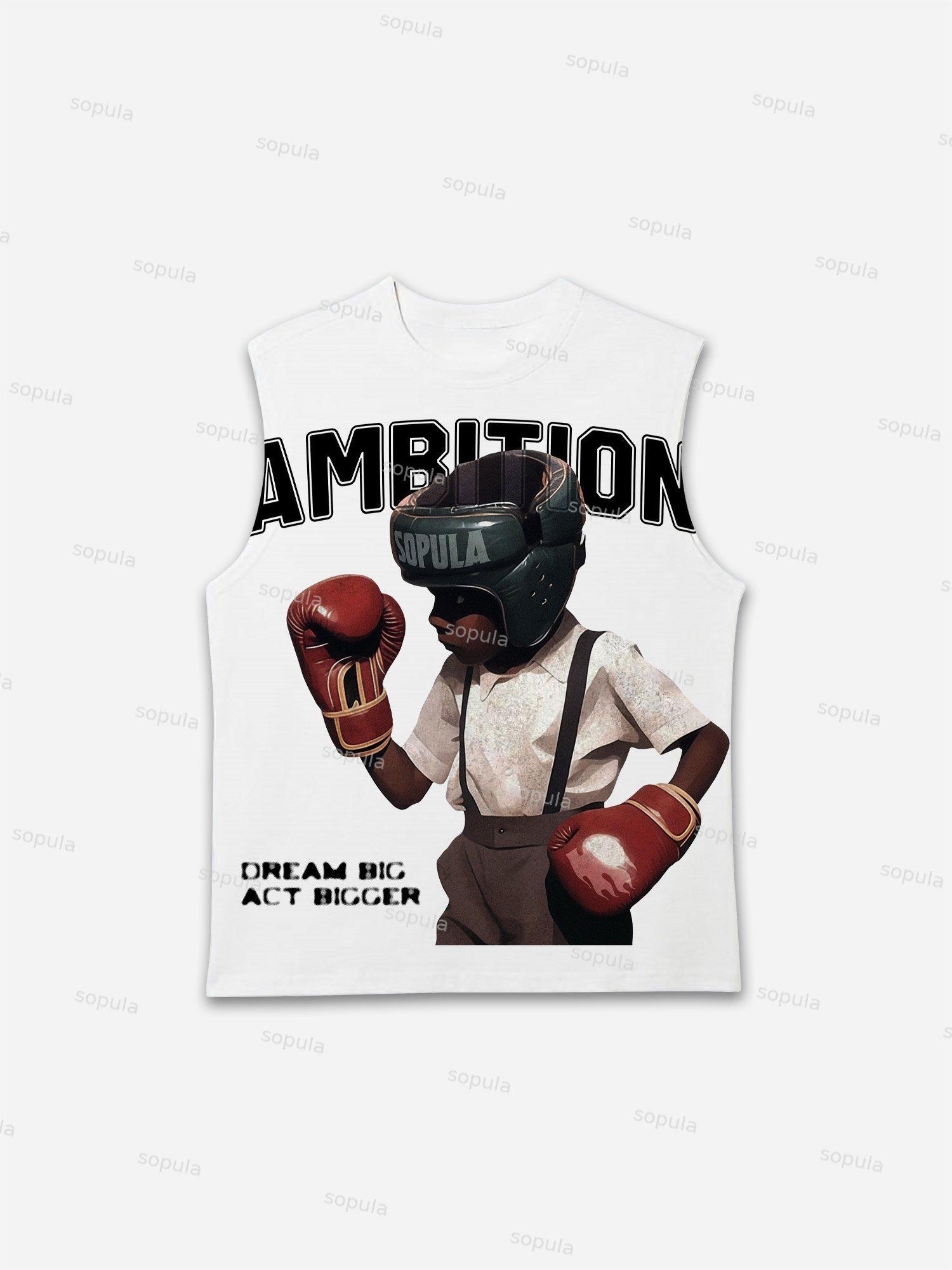 Boxer Follow Your Dream Retro Make Vintage Graphic Tank Top Product Image