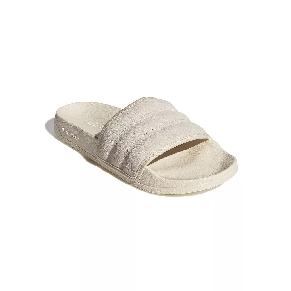 adidas adilette Womens Shower and Sportswear Puff Stripes Slide Sandals Ivory Product Image