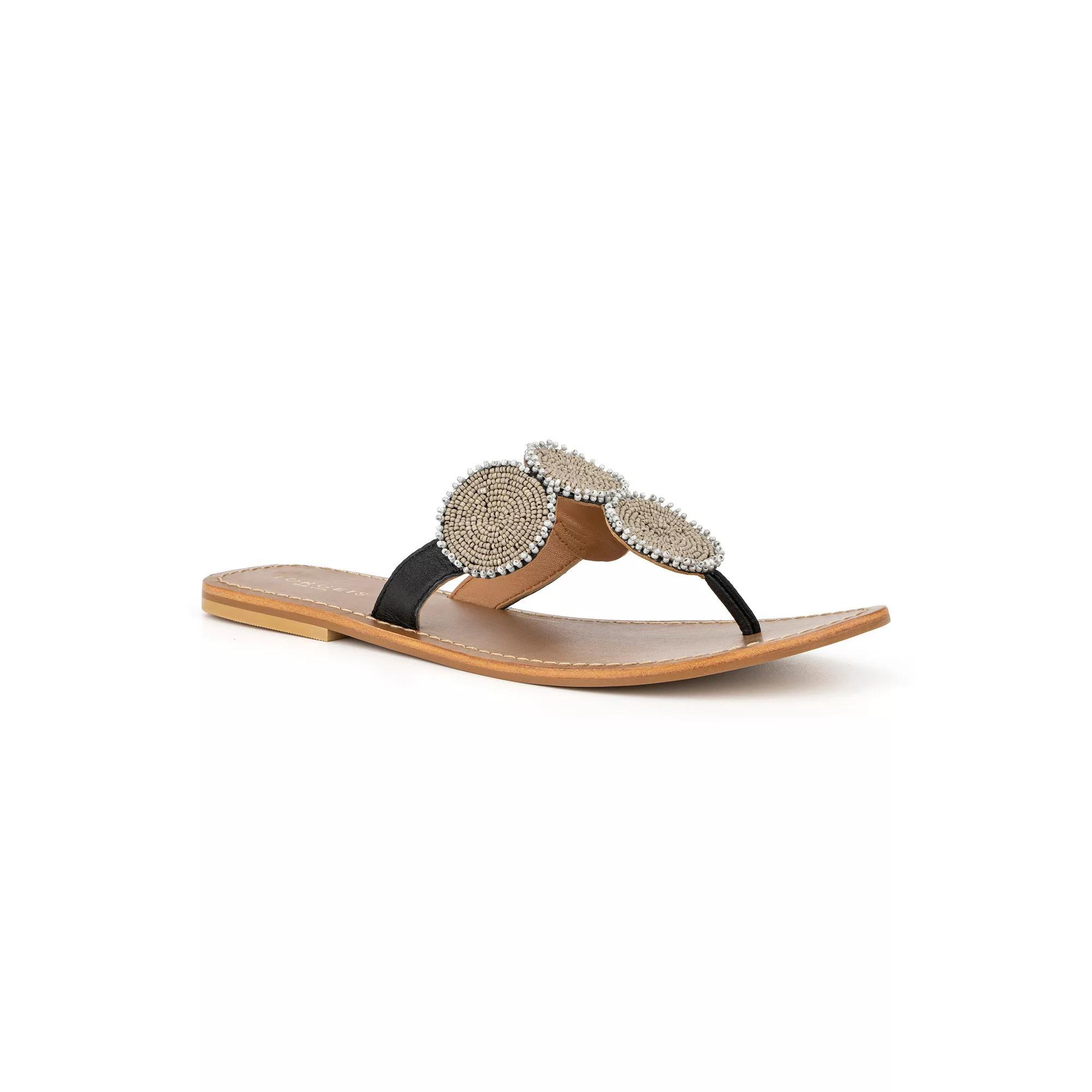 Torgeis Helen Women's Thong Sandals, Size: 6, Black Product Image