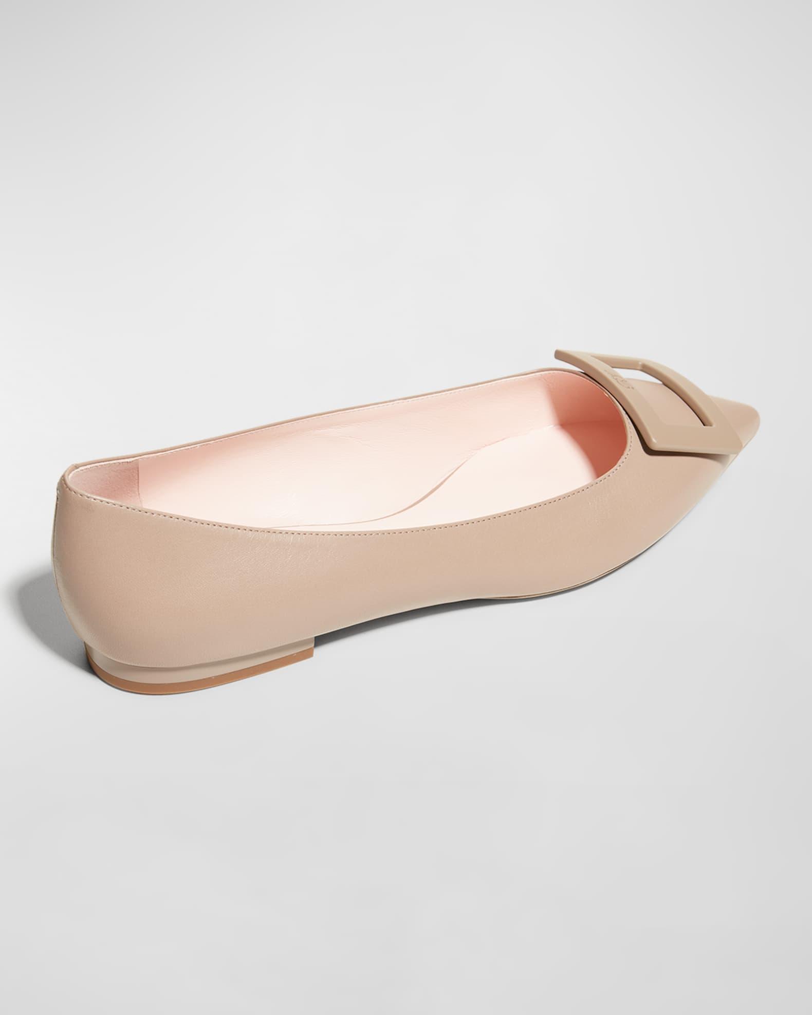 Gommettine Leather Buckle Ballerina Flats Product Image