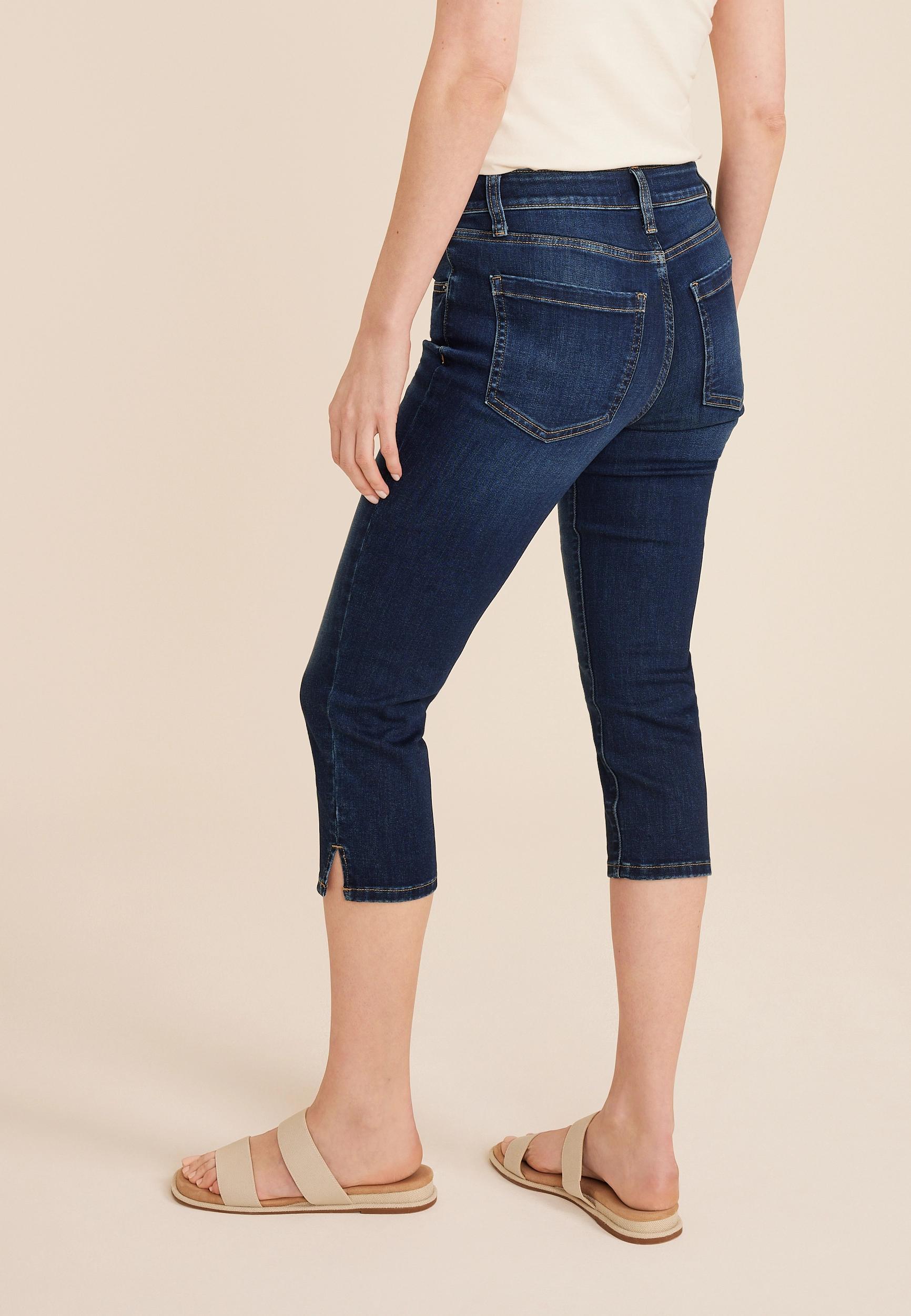 m jeans by maurices™ Cool Comfort Mid Rise Split Hem Capri Product Image