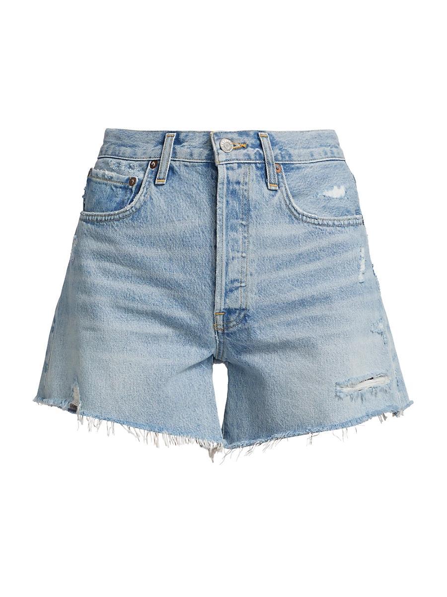 Agolde Parker Long Jean Shorts in Swapmeet Product Image