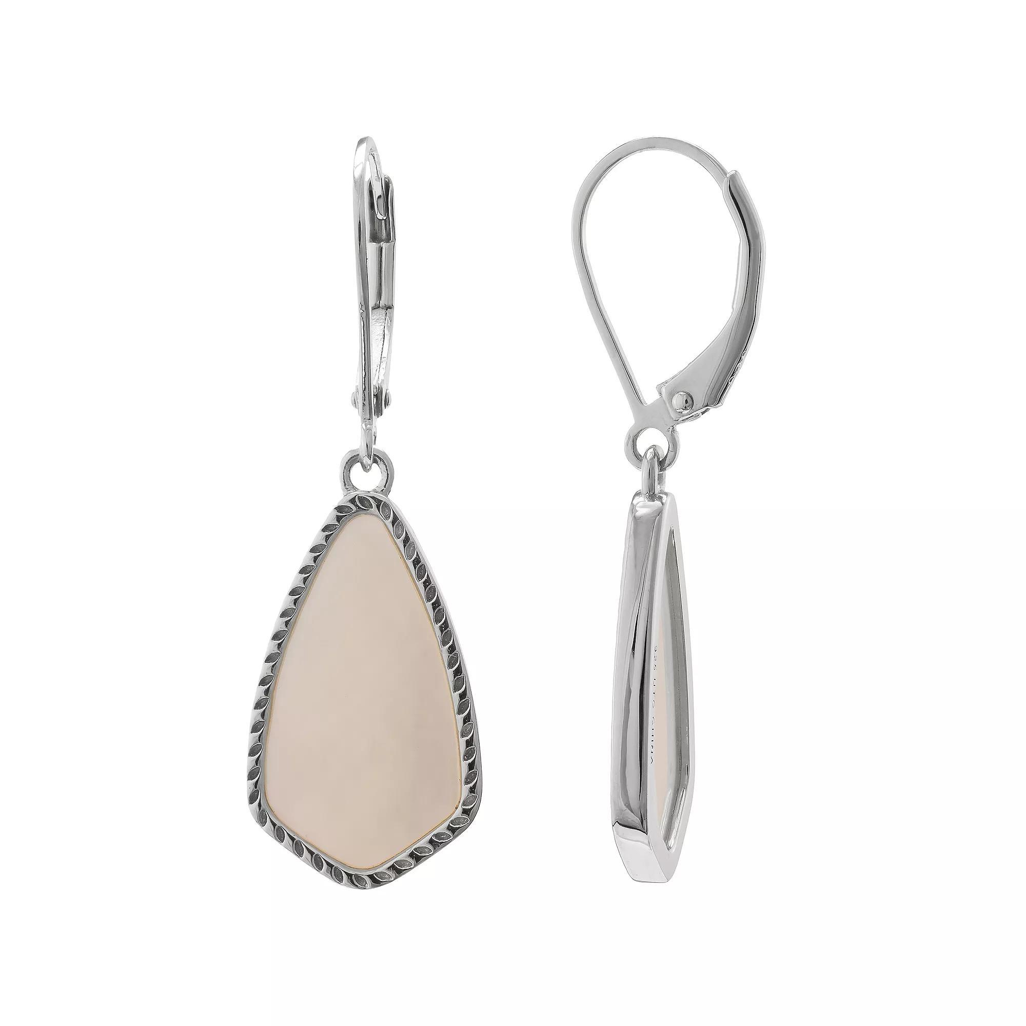 Gemistry Sterling Silver Mother Of Pearl Drop Earrings, Women's Product Image