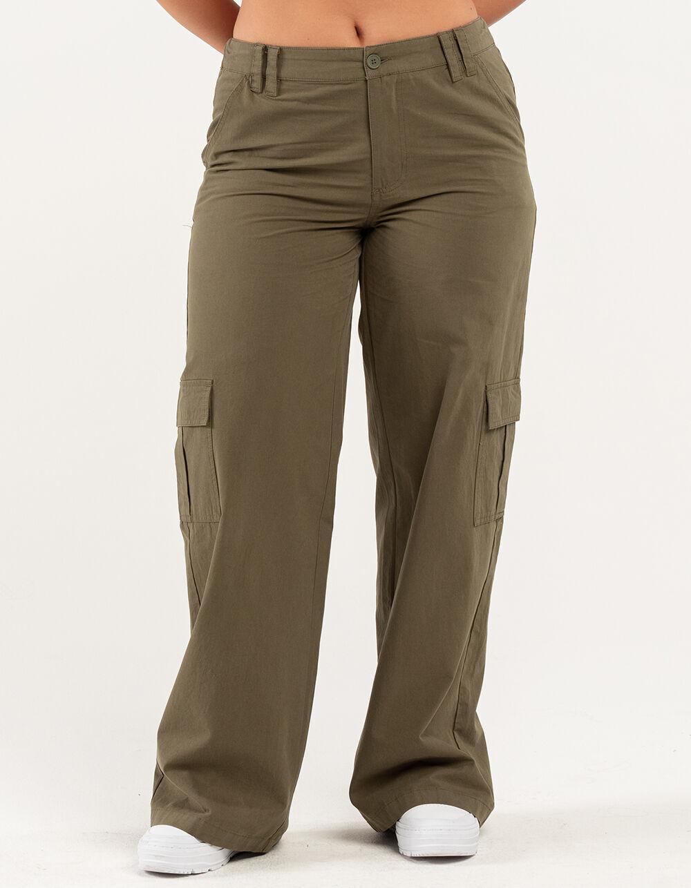 RSQ Womens Low Rise Cargo Pants - DK GREEN Product Image
