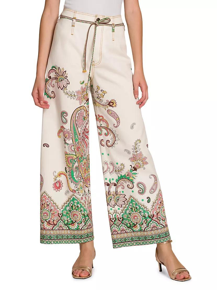 Paisley Bordura Wide-Leg Jeans Product Image