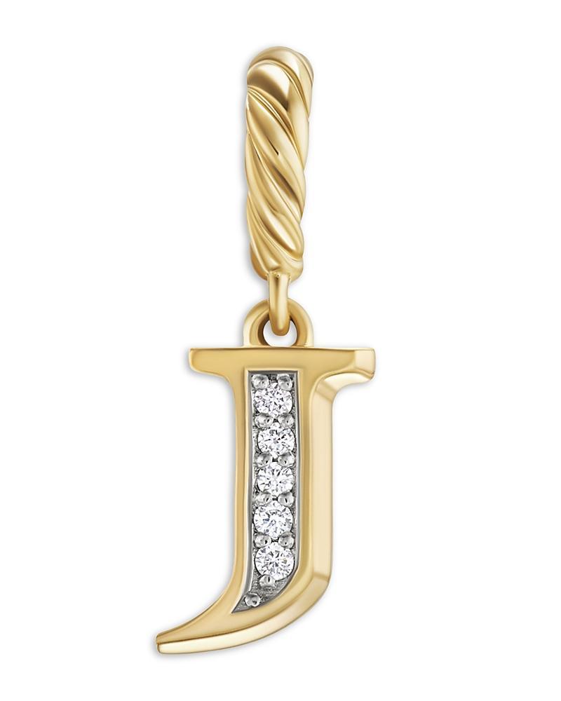 David Yurman 18K Gold Amulets Diamond Pave Initial Pendant Product Image